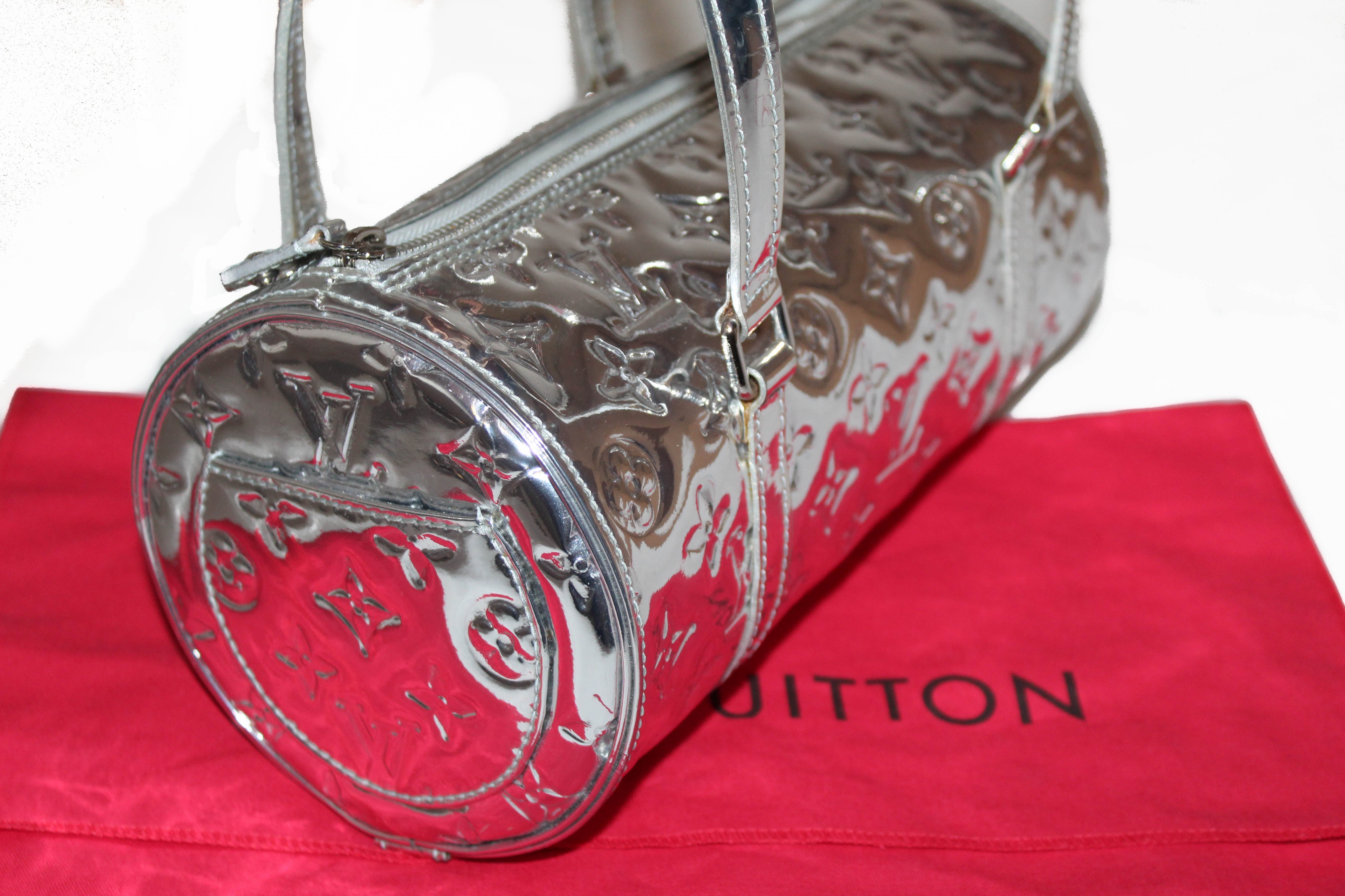 Louis Vuitton Limited Edition Silver Monogram Miroir Papillon Bag