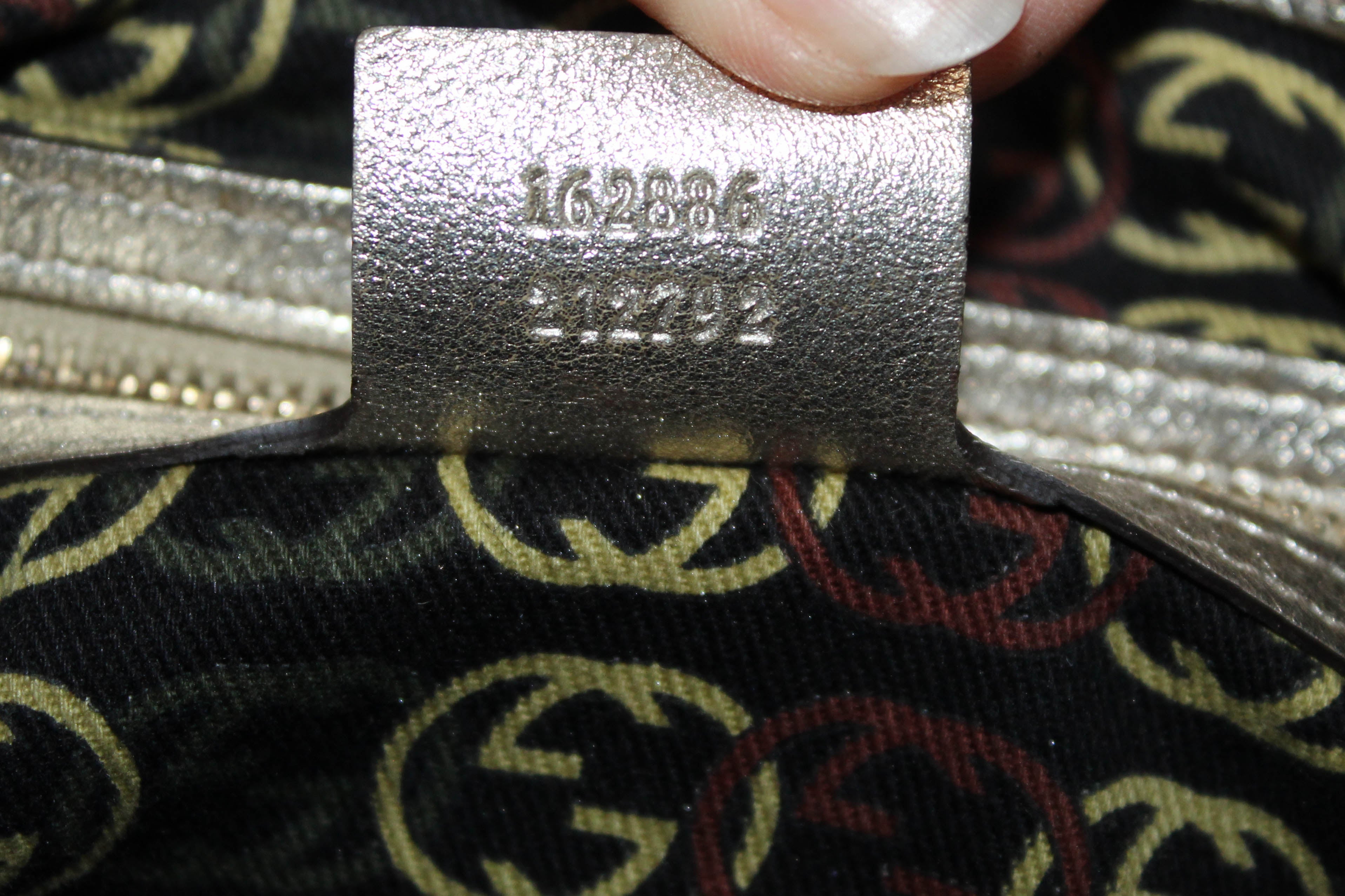 Authentic Gucci Metallic Gold Tote Shoulder Bag