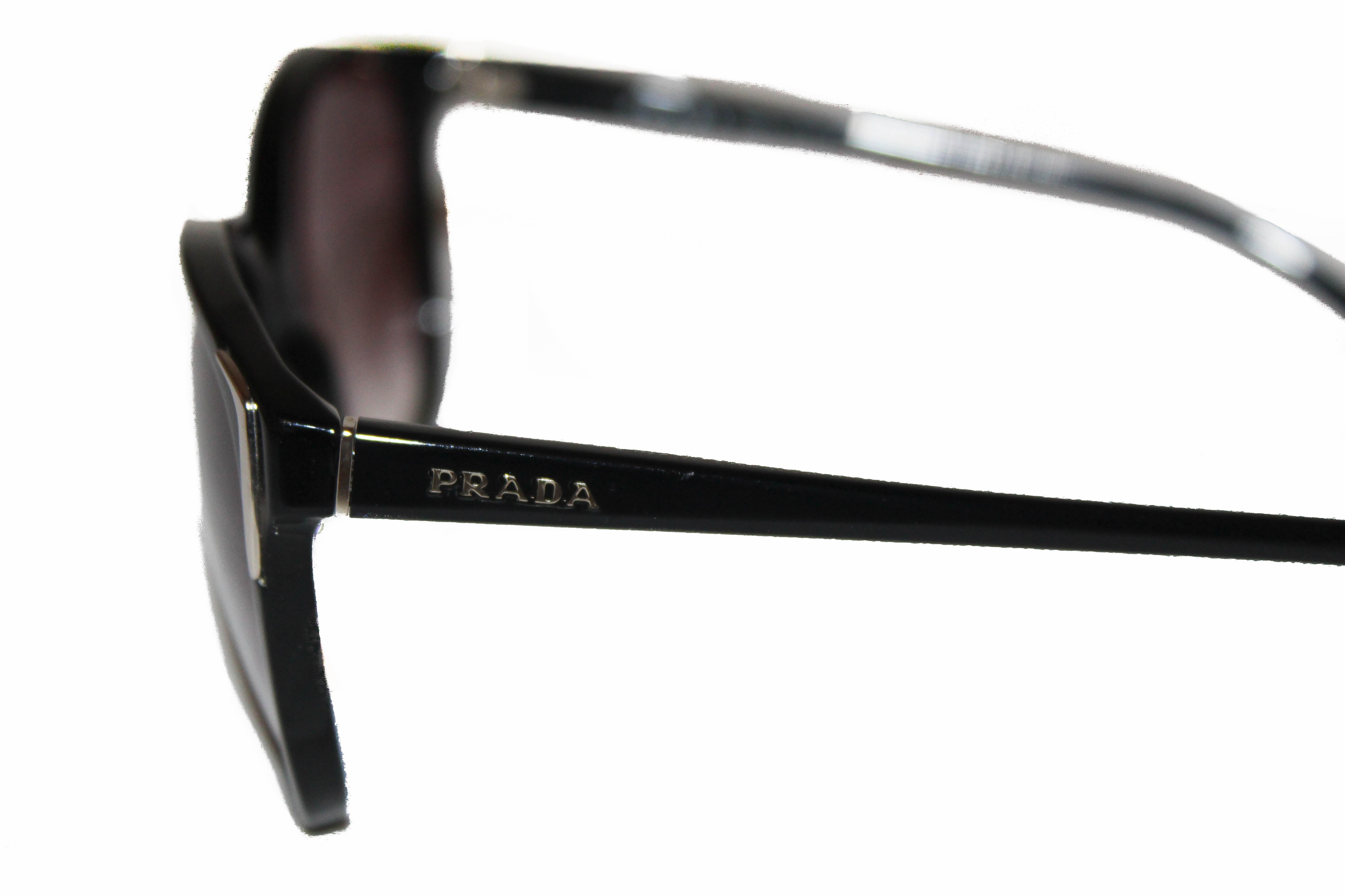 Authentic Prada Black Frame Gradient Arrow Sunglasses SPR01O