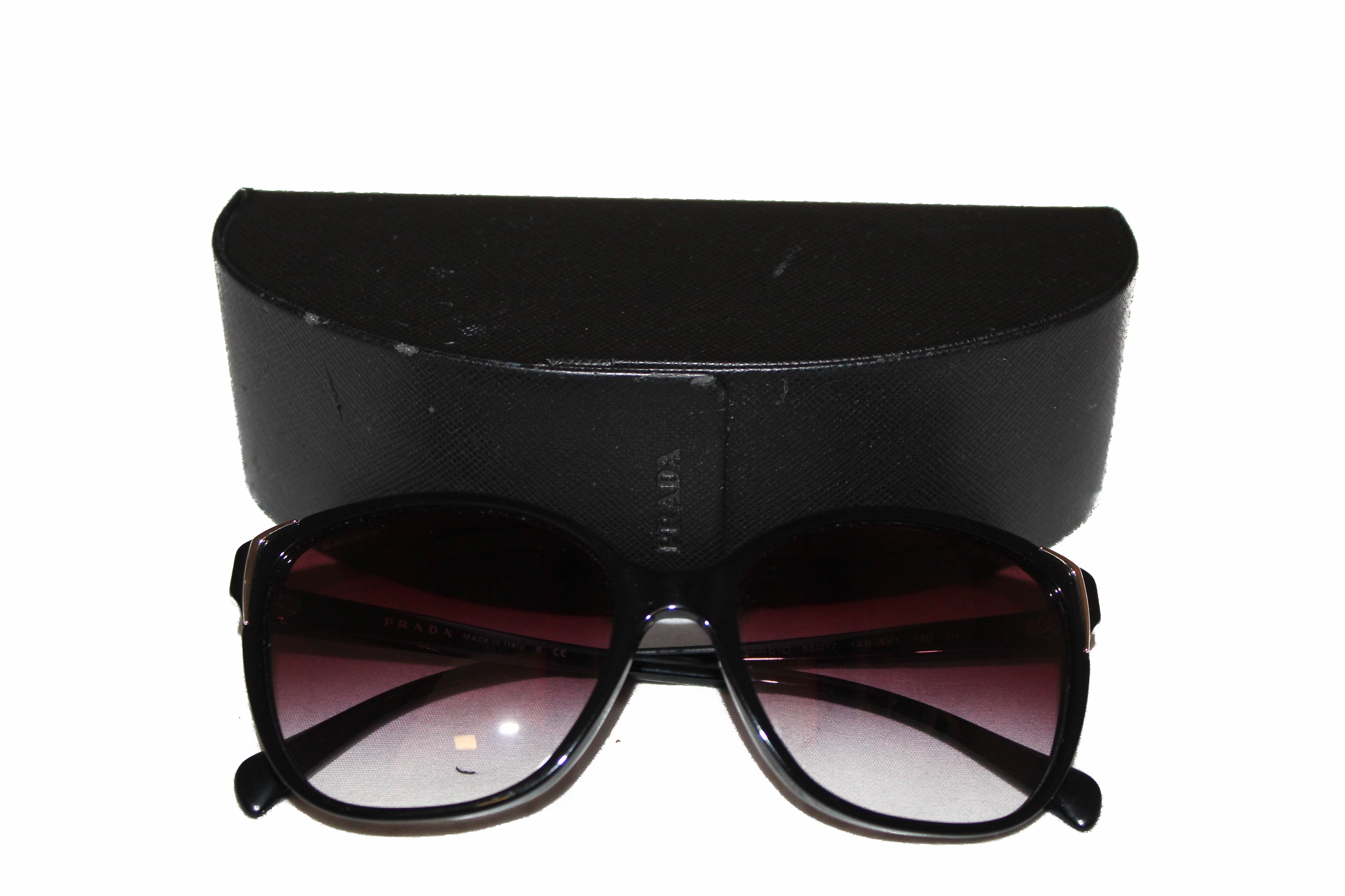 Authentic Prada Black Frame Gradient Arrow Sunglasses SPR01O