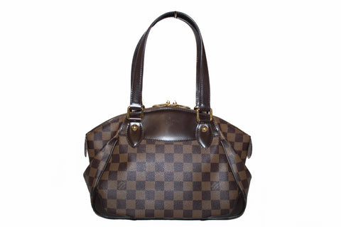 Authentic Louis Vuitton Damier Ebene Verona PM Handbag