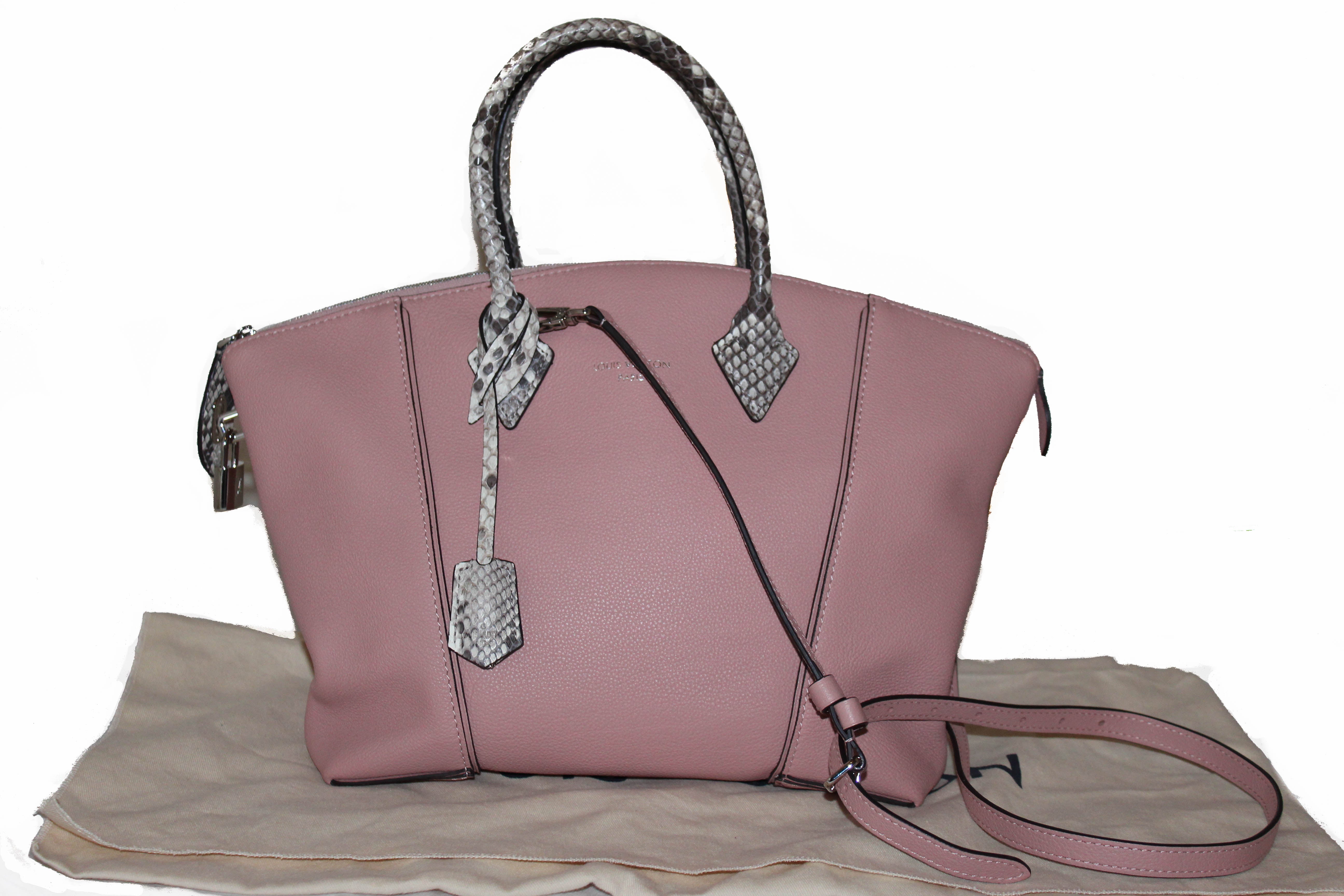 Louis Vuitton - Authenticated Soft Lockit Handbag - Leather Pink Plain for Women, Very Good Condition