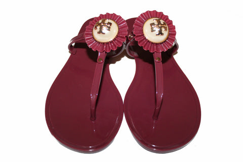 Authentic Tory Burch Burgundy Jelly Sandal Size 7M