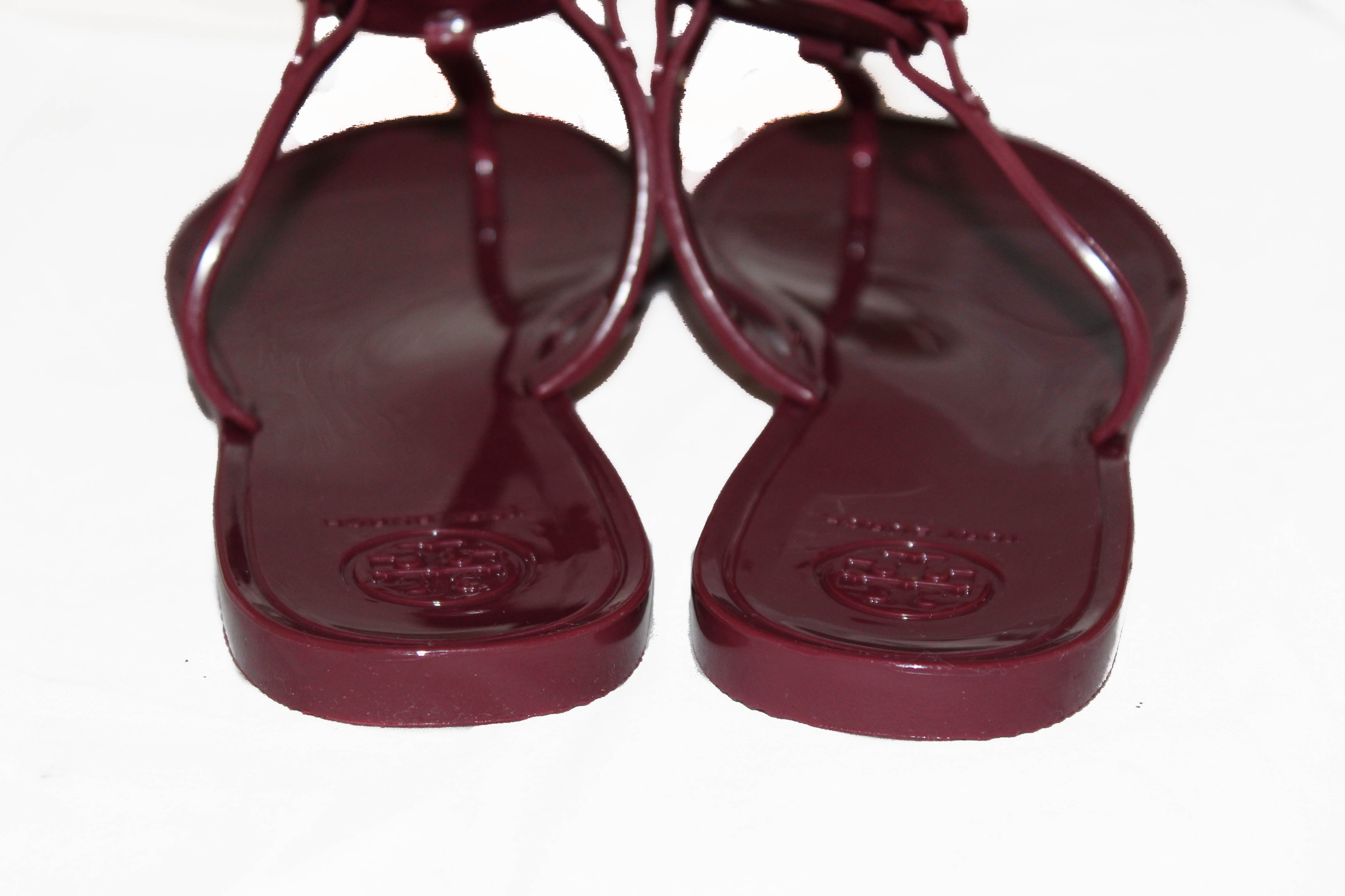 Authentic Tory Burch Burgundy Jelly Sandal Size 7M