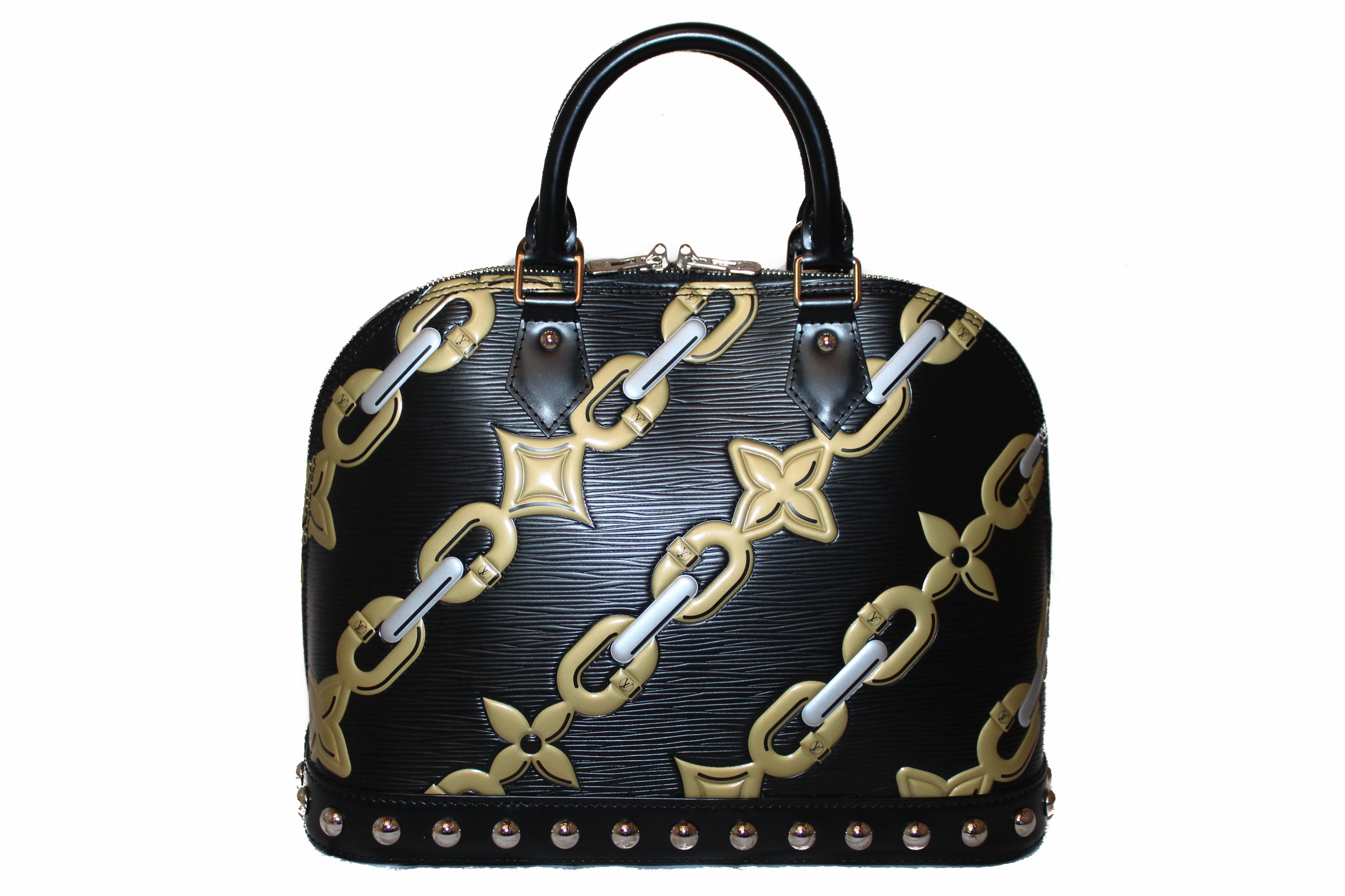 Authentic Louis Vuitton Black Epi Leather Alma PM Hand Bag – Paris