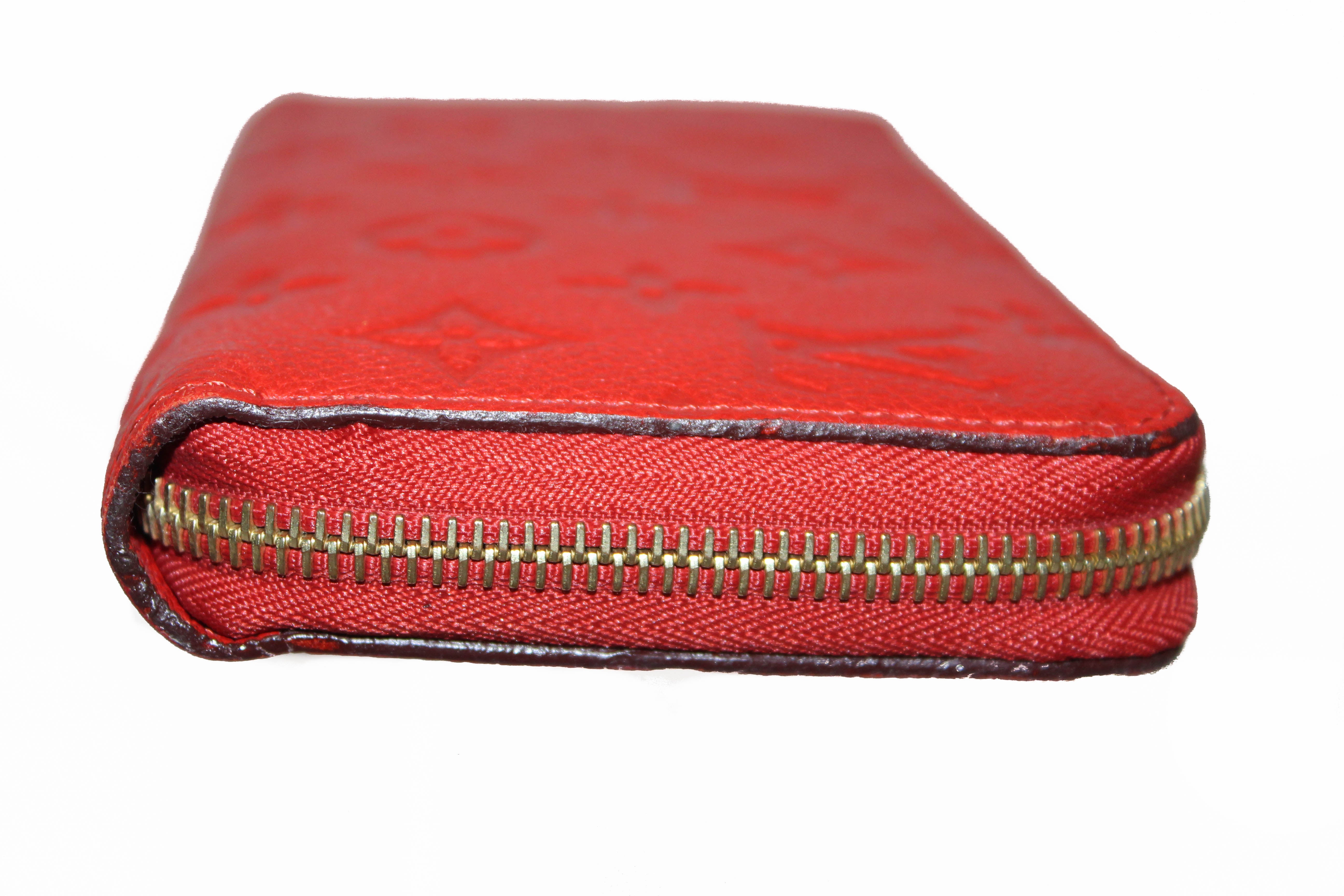 LOUIS VUITTON Orient red Monogram Empreinte SECRET Wallet For Sale at  1stDibs