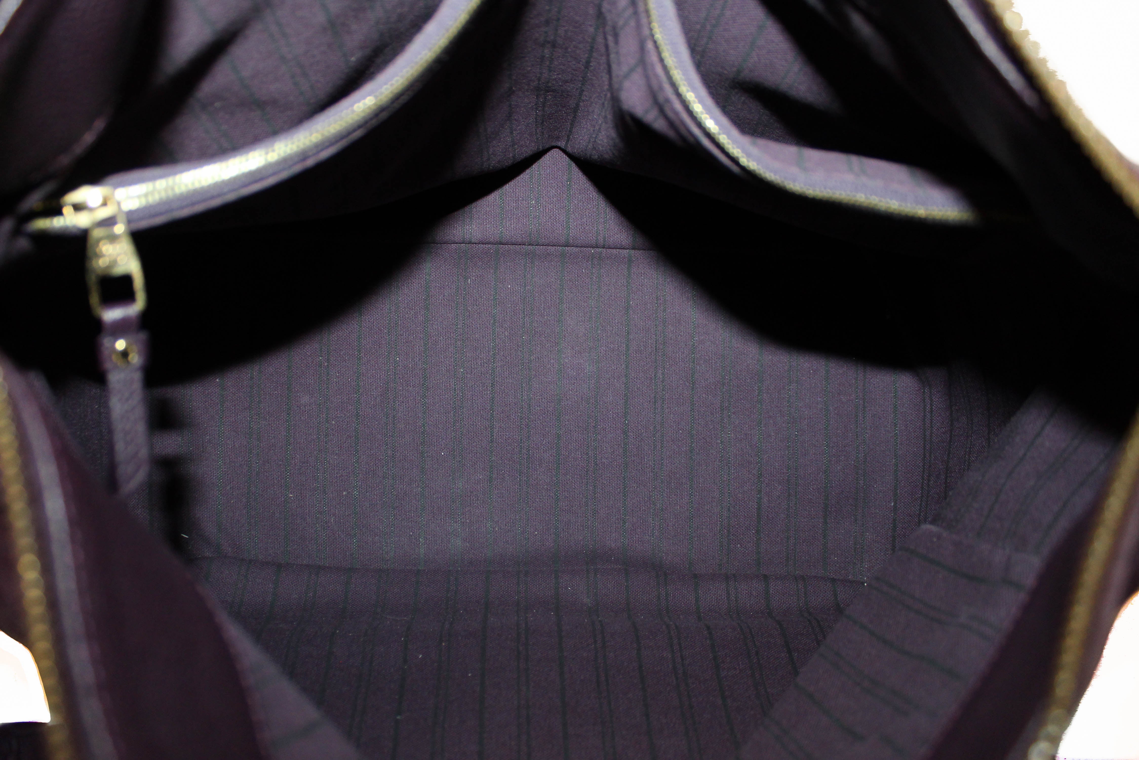 Authentic Louis Vuitton Purple Suede Empreinte Leather Audacieuse MM Shoulder Bag