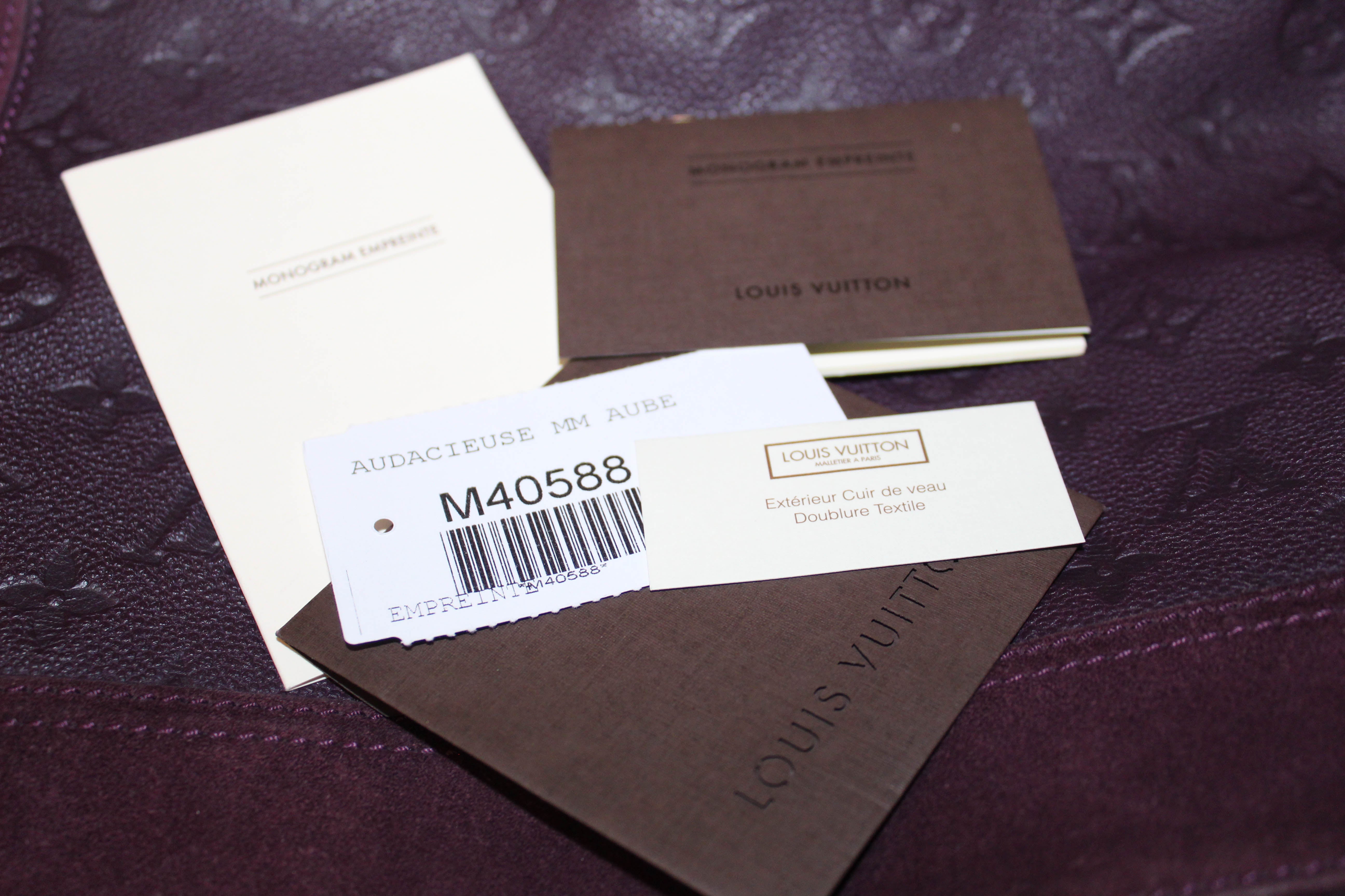 Louis Vuitton Audacieuse MM Monogram Empreinte Purple Leather ref.48042 -  Joli Closet