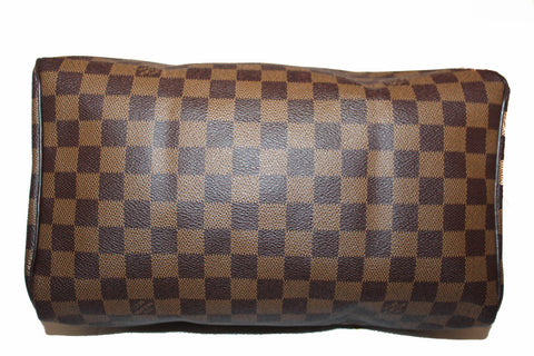 Authentic Louis Vuitton Damier Ebene Canvas Speedy 30 Handbag