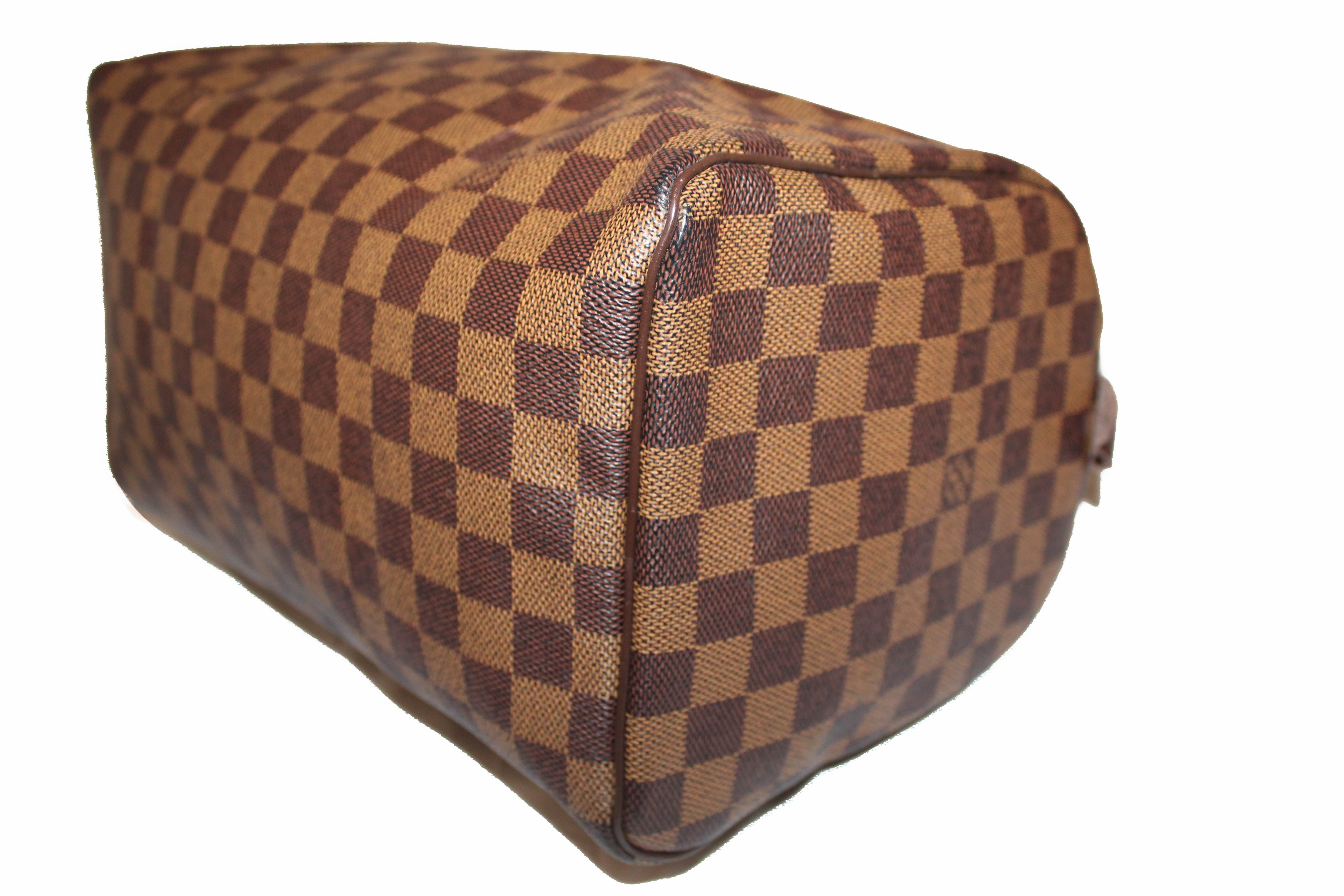 Authentic Louis Vuitton Damier Ebene Canvas Speedy 30 Handbag