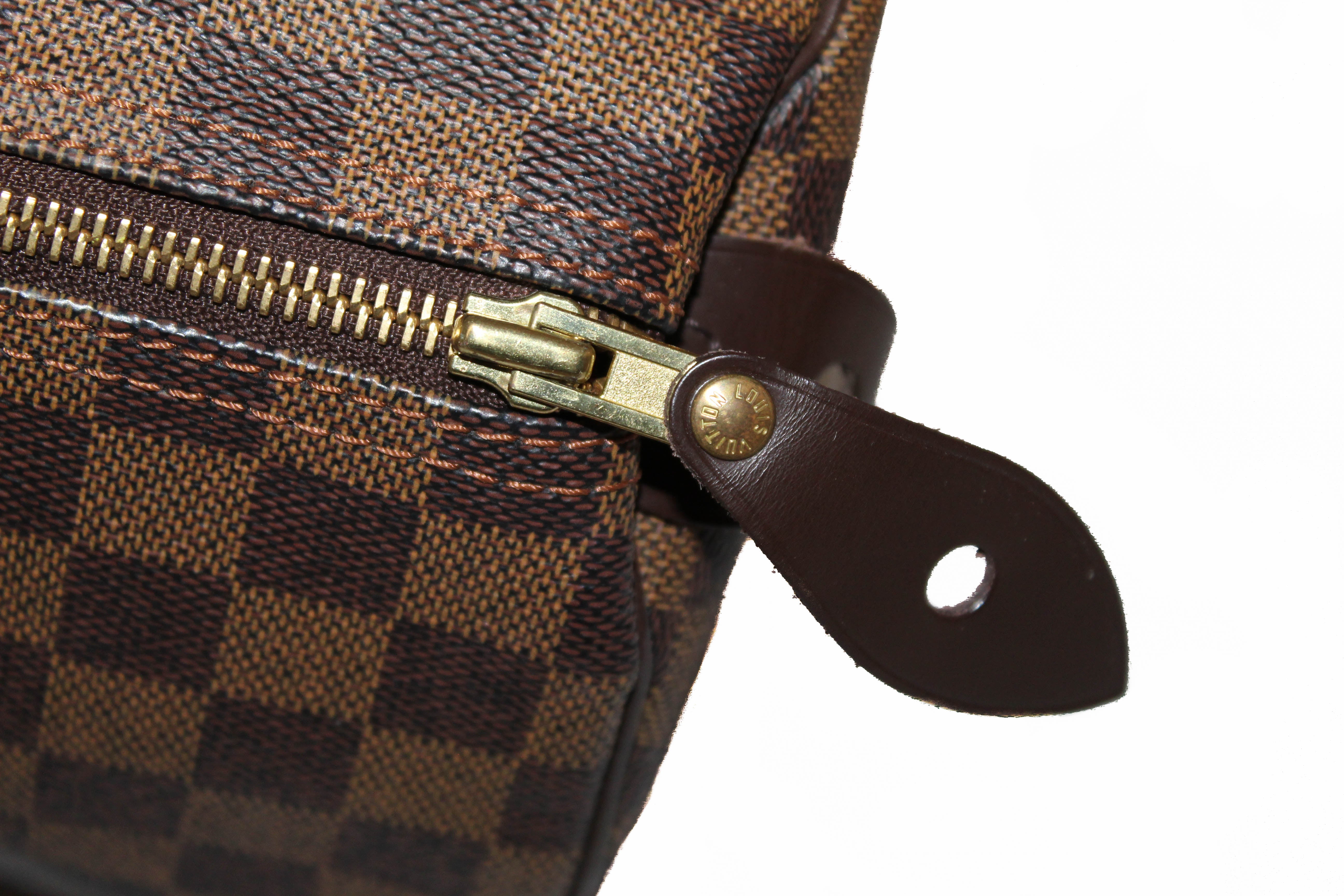 Authentic Louis Vuitton Damier Ebene Canvas Speedy 30 Handbag