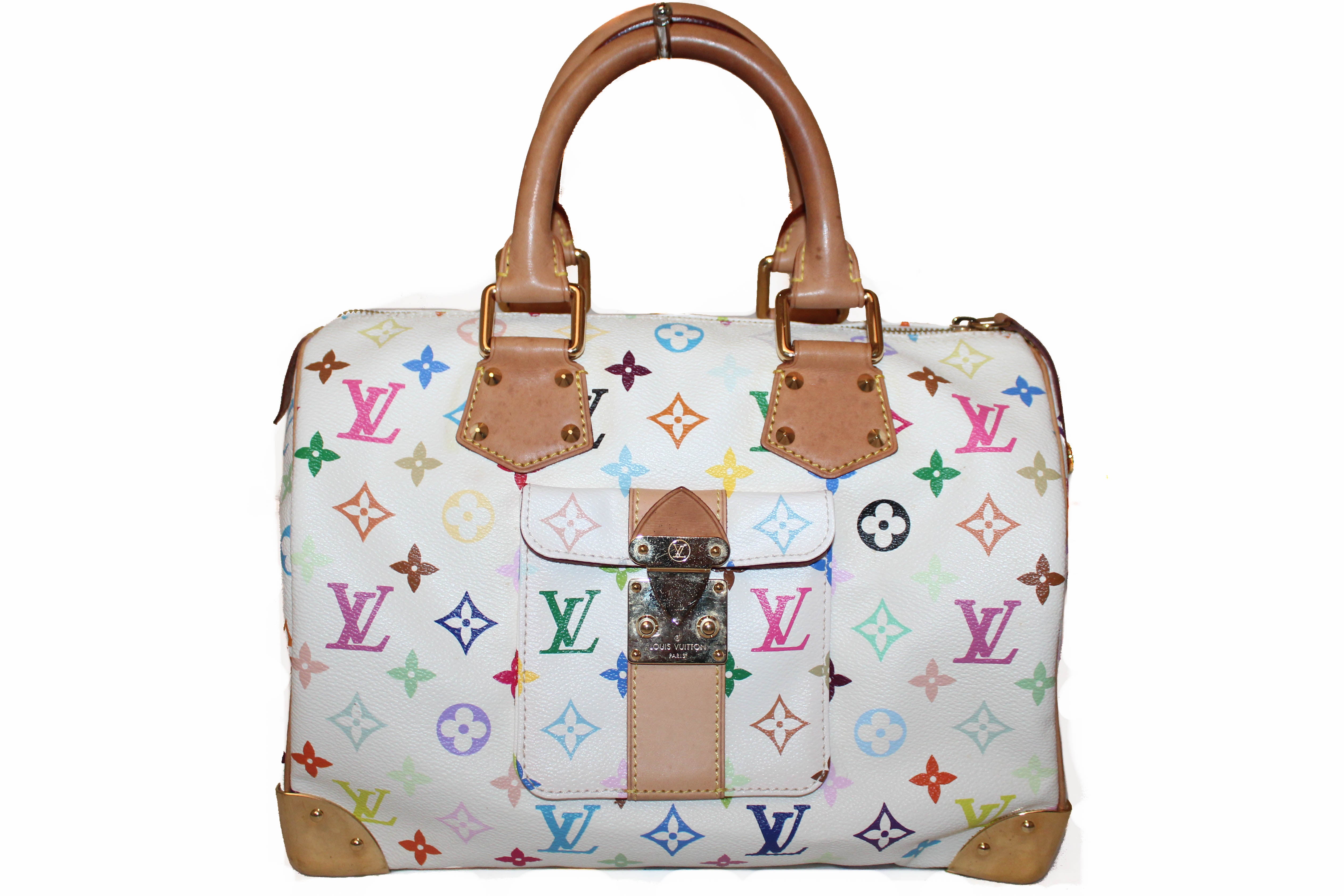 Authentic Limited Edition Louis Vuitton White Multicolore Canvas