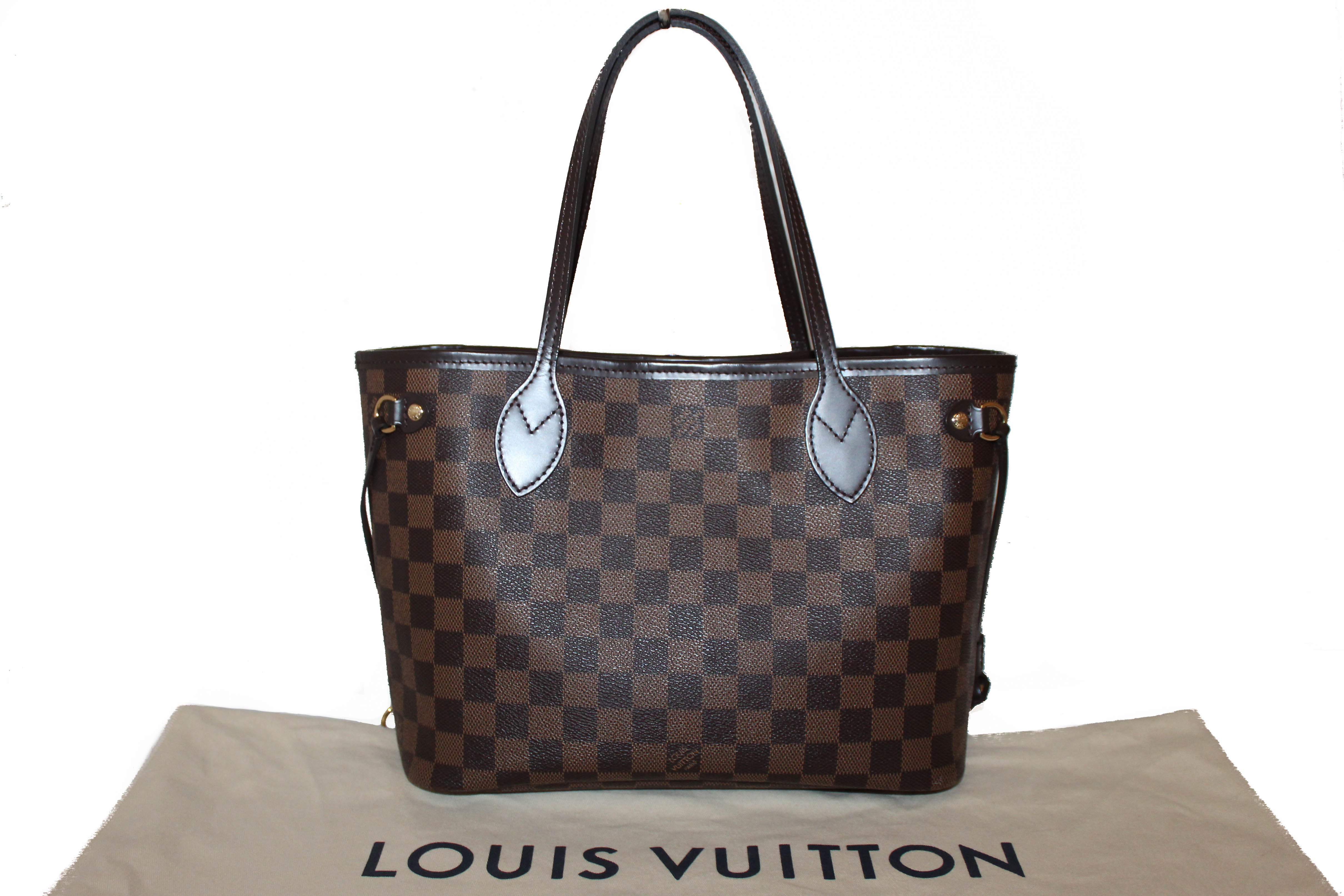 Brown Louis Vuitton Damier Ebene Neverfull PM Tote Bag
