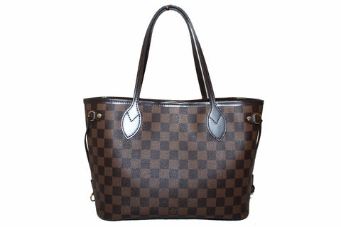 Authentic Louis Vuitton Damier Ebene Neverfull PM Tote Bag