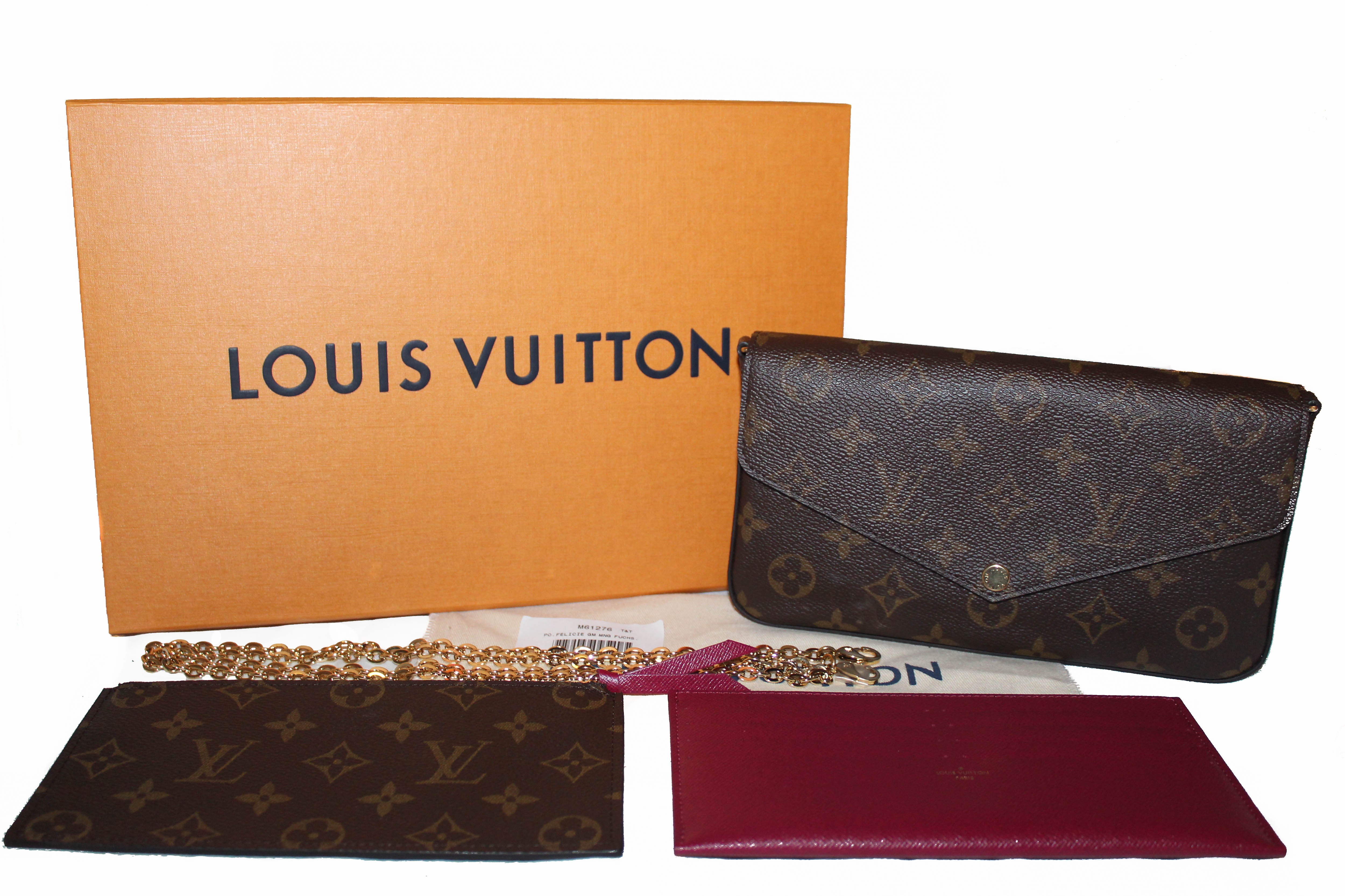 Auth Louis Vuitton Monogram Pochette Felicy M61276 Women's Chain