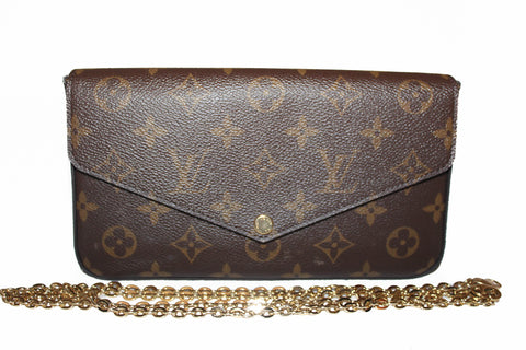 Authentic New Louis Vuitton Classic Monogram Felicie Pochette Bag