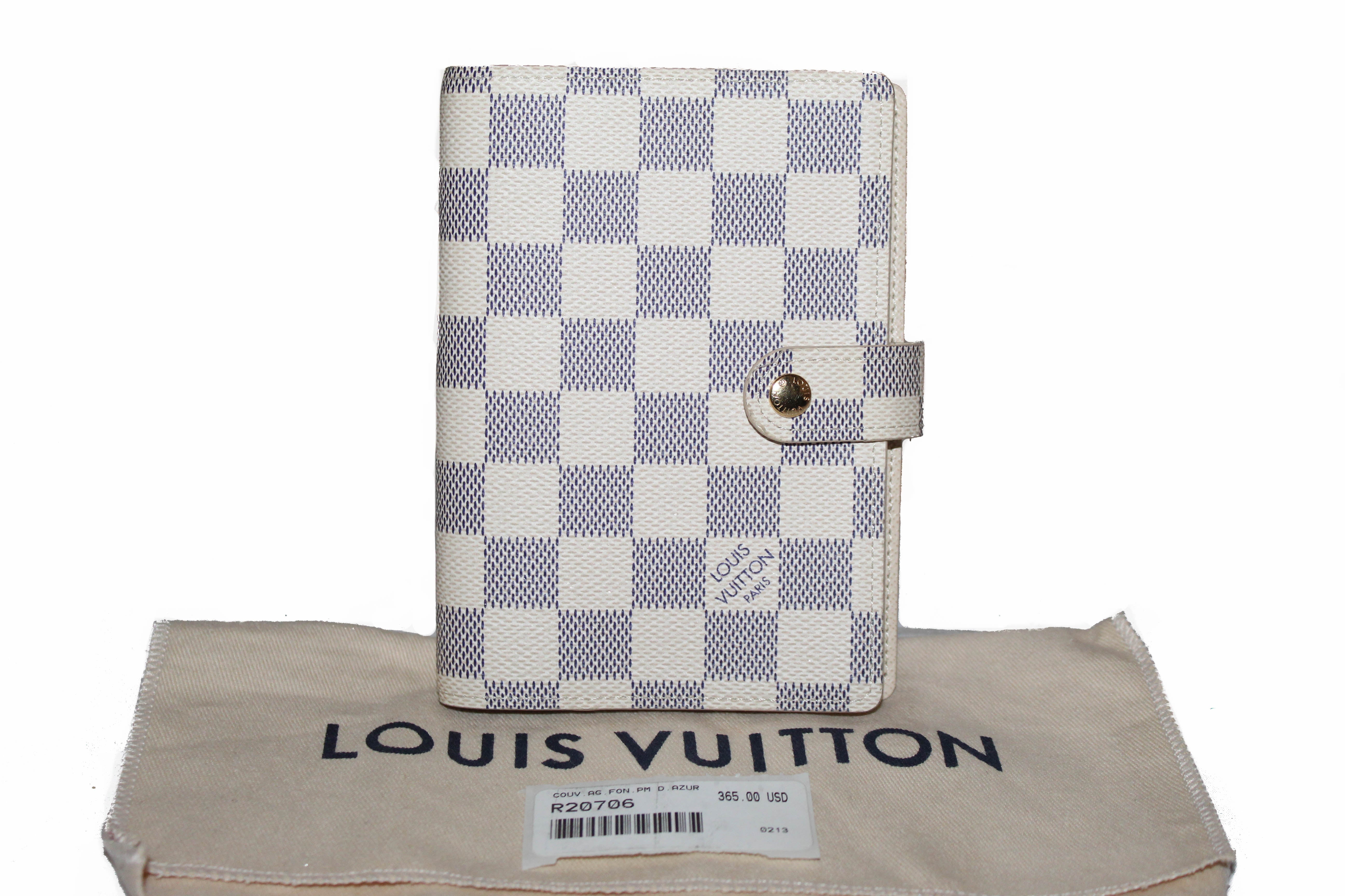 Authentic Louis Vuitton Damier Azur Agenda PM