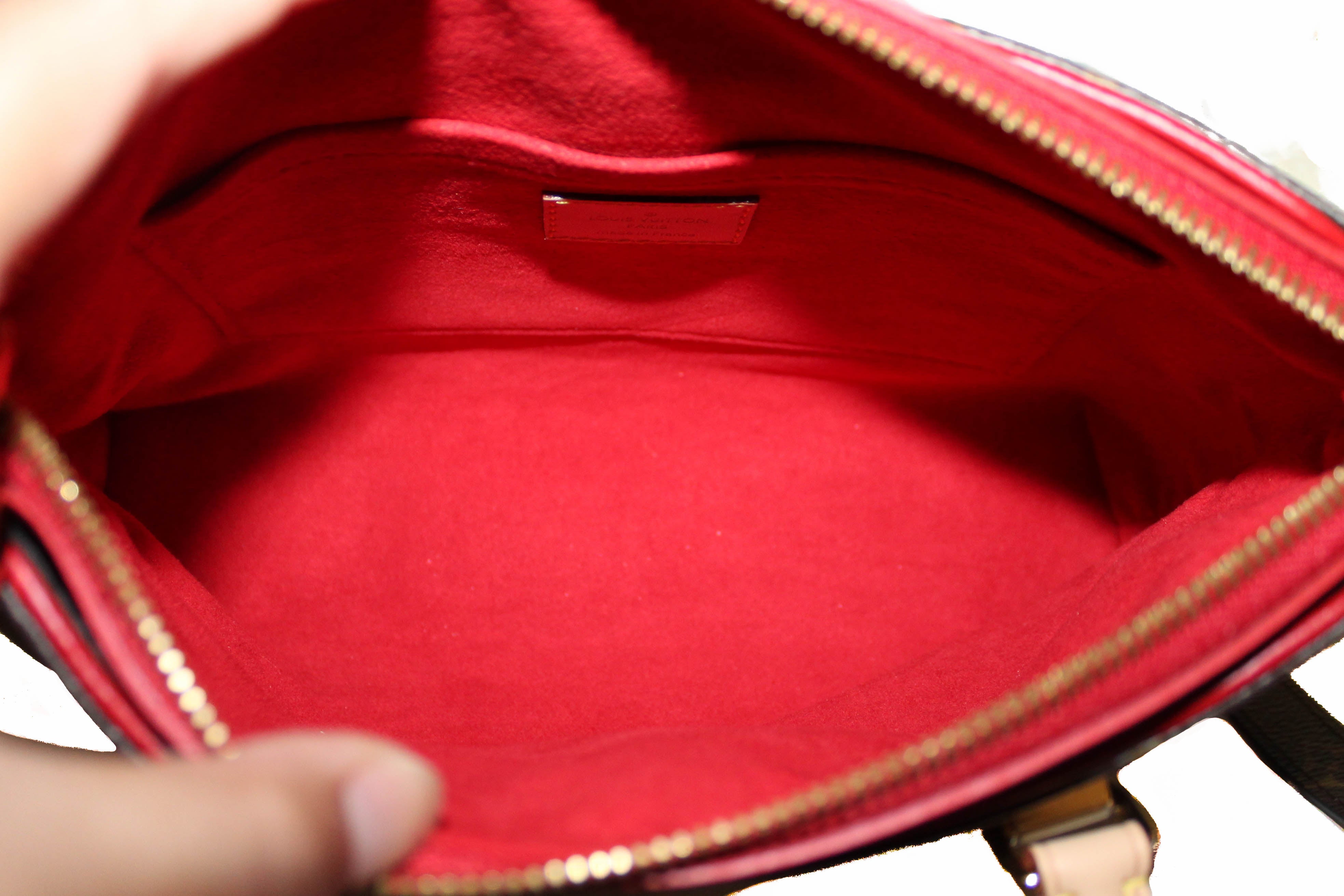 Authentic Louis Vuitton Monogram Red Pallas BB Hand/Crossbody Bag