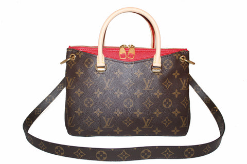 Authentic Louis Vuitton Monogram Red Pallas BB Hand/Crossbody Bag