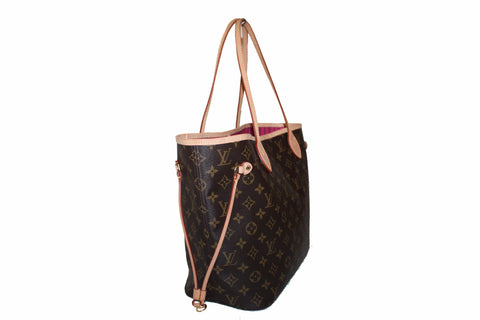 Authentic Louis Vuitton Classic Monogram Neverfull MM Tote Shoulder Bag