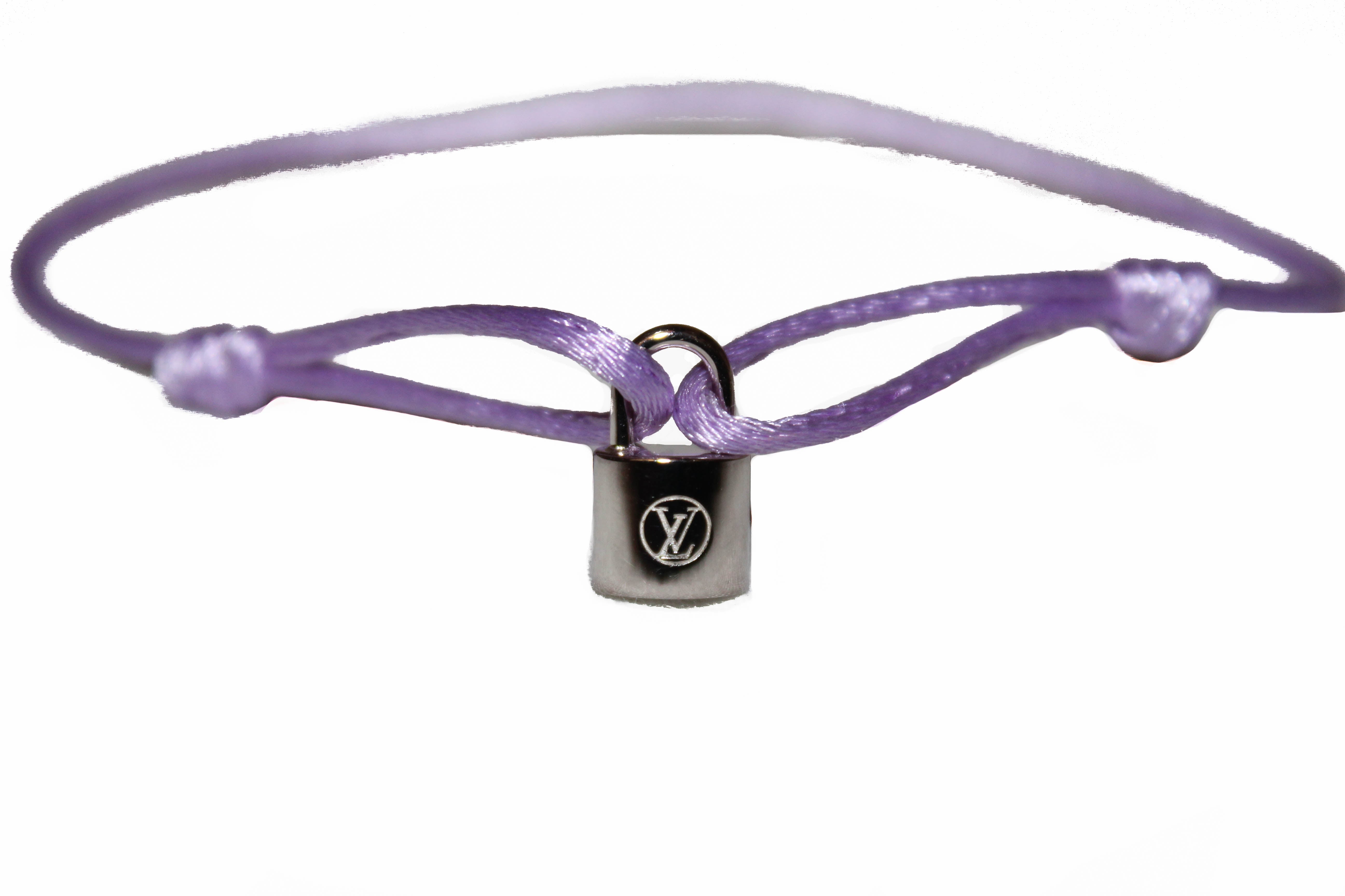 Authentic Louis Vuitton Lavender X UNICEF Sterling Silver Lockit Bracelet