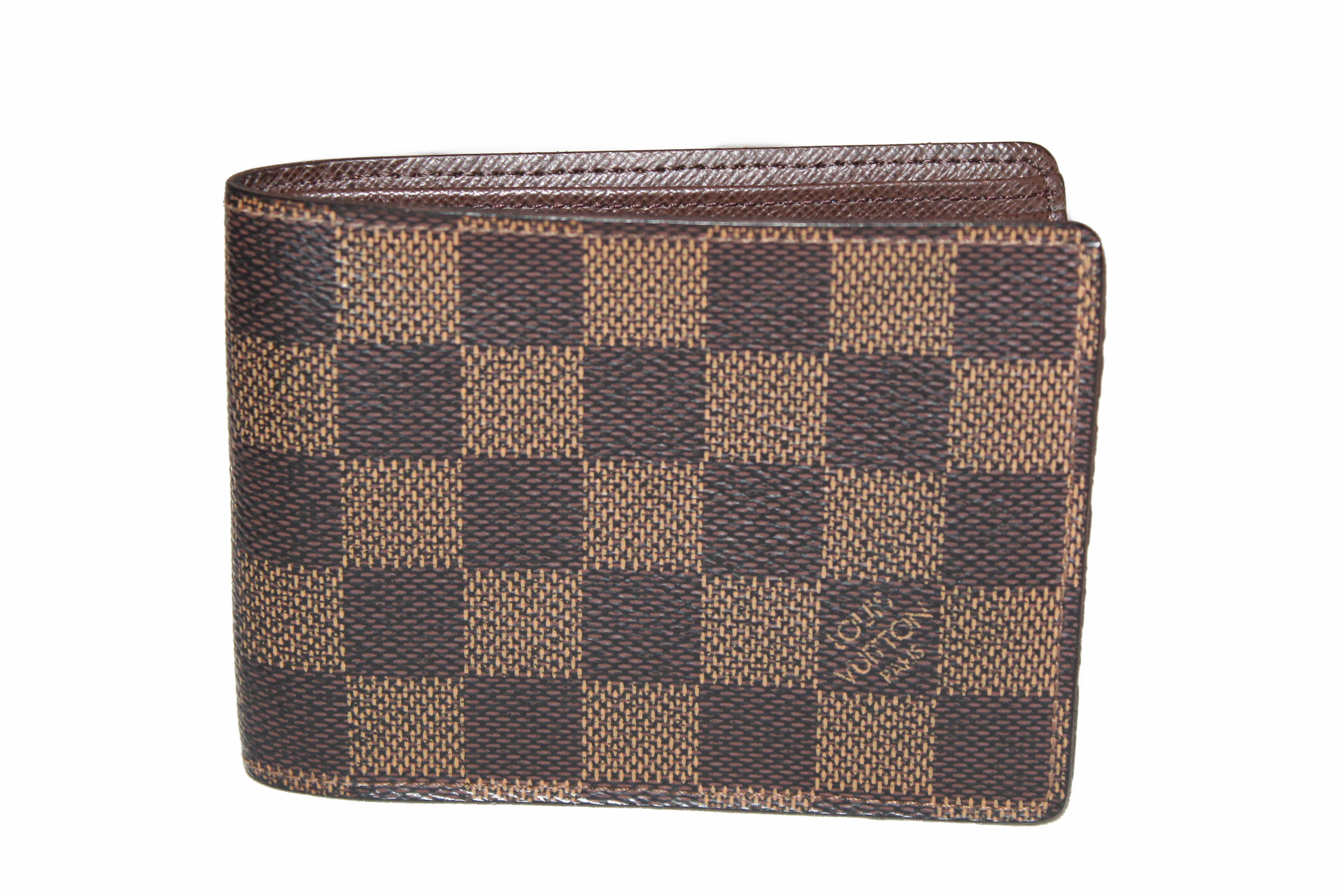 Authentic Louis Vuitton Card Wallet Brown Damier With Box And Dustbag Mens