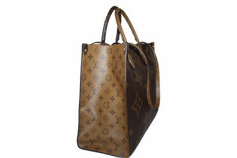 Authentic New Louis Vuitton Onthego GM Brown Monogram Giant Coated Canvas Tote