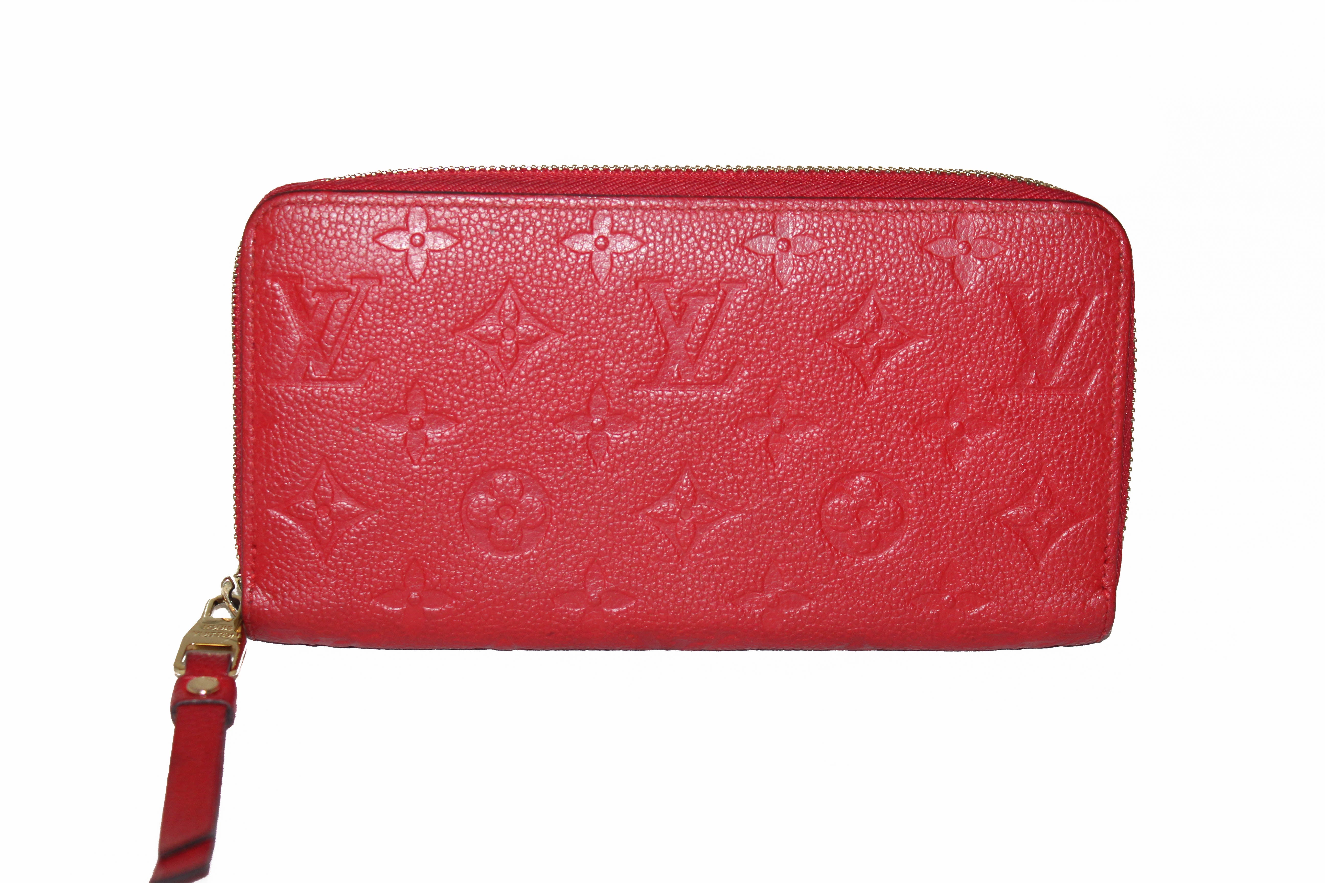 Louis Vuitton Red 2018 Empreinte Leather Zippy Wallet