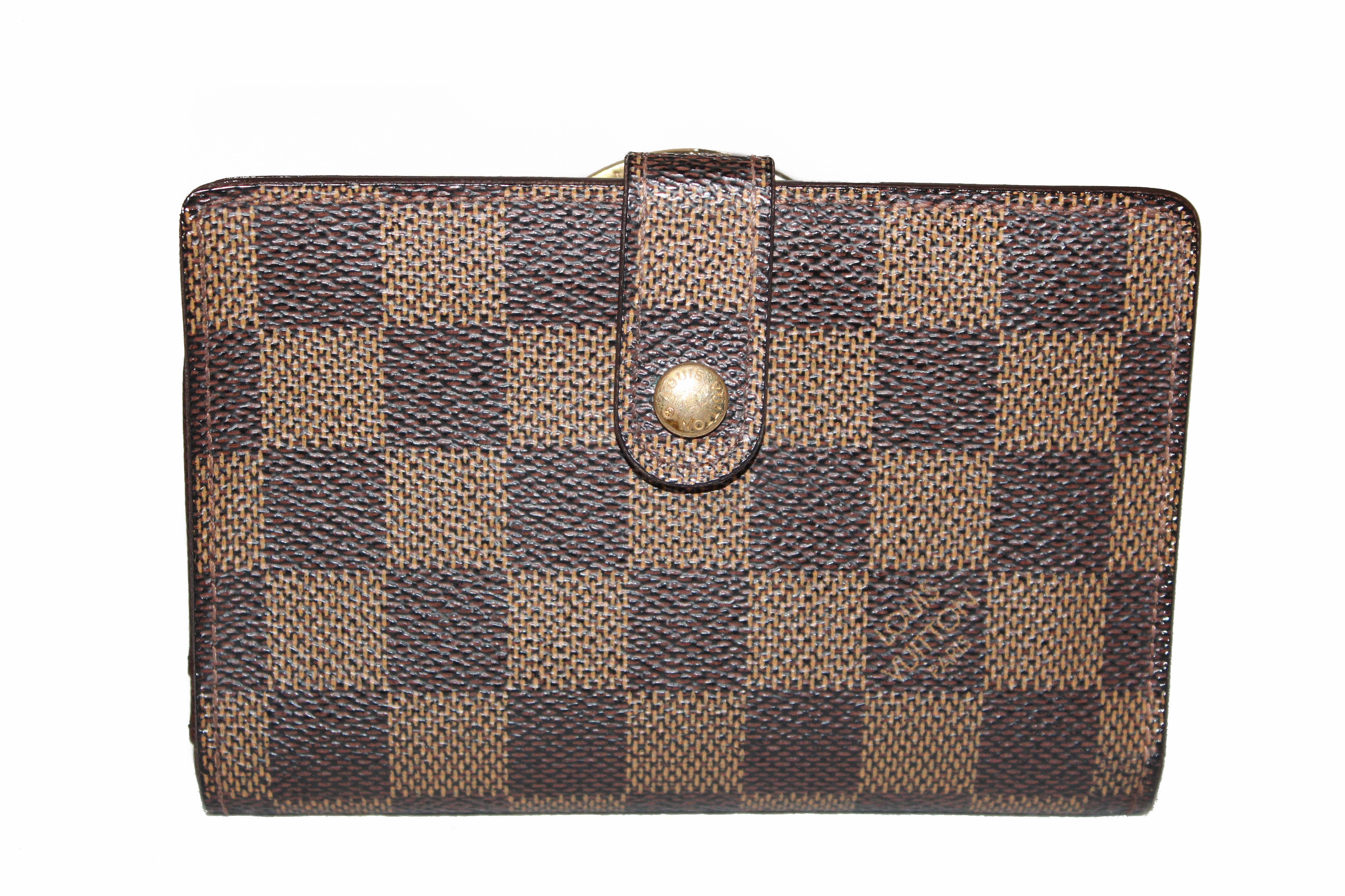 Louis Vuitton, Bags, Authentic Louis Vuitton Damier Ebene Kisslock French  Purse Wallet