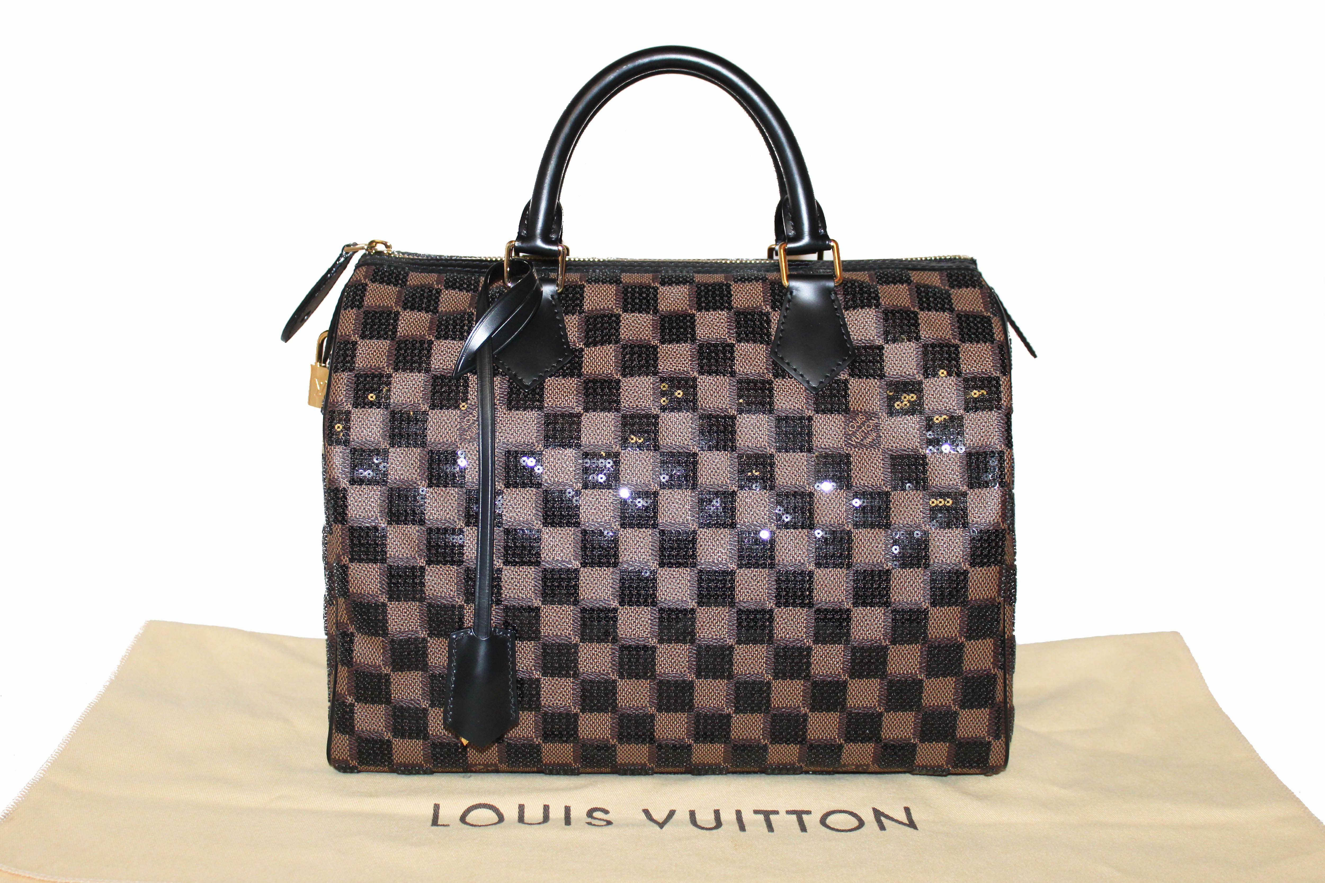 Louis Vuitton Limited Edition Speedy 30 Damier Paillettes Noir