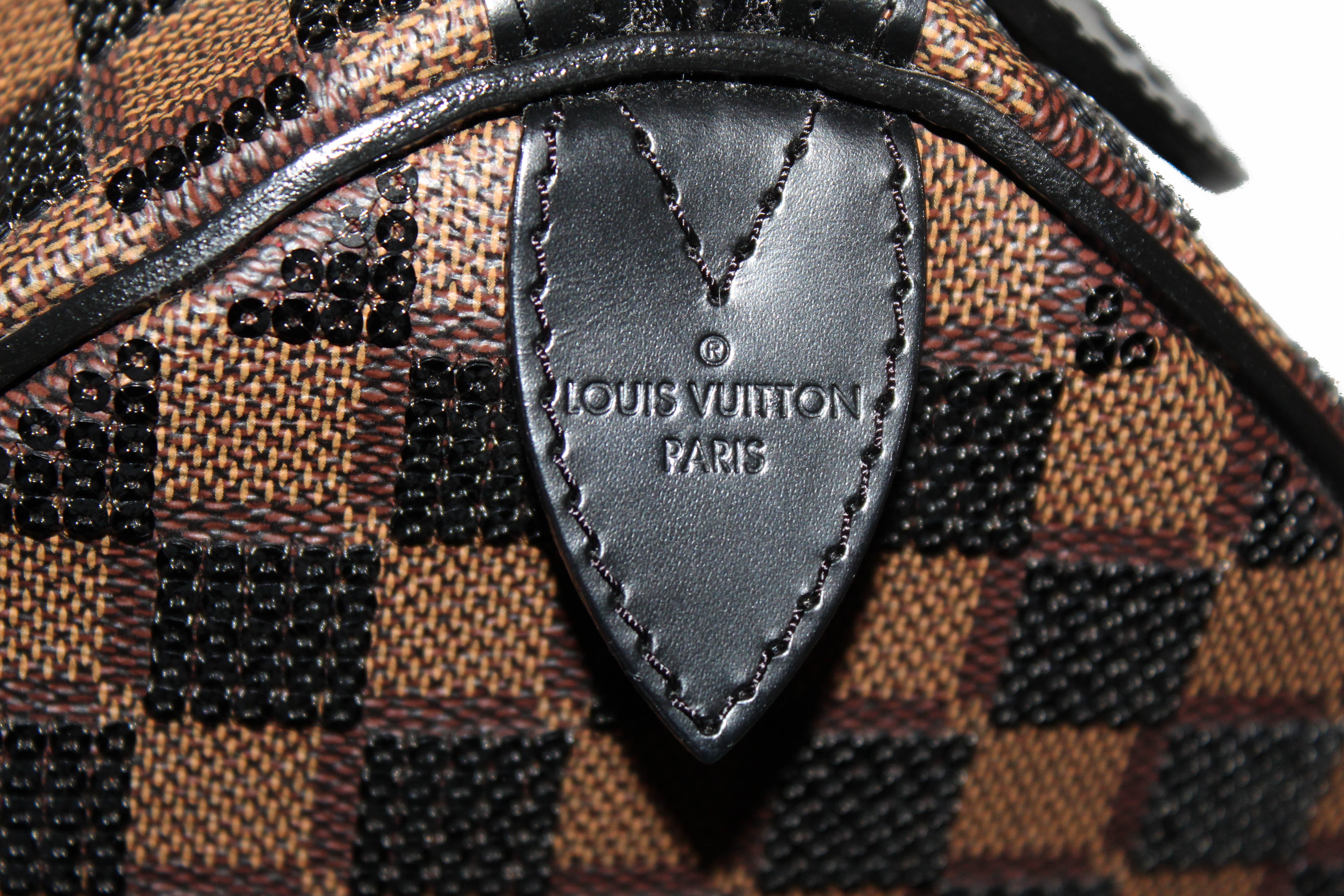 Louis Vuitton Black Damier Paillettes Speedy 30 Limited Edition Bag
