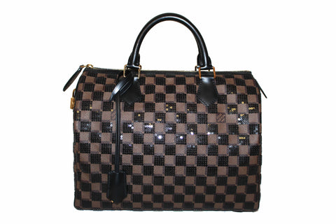 Authentic New Louis Vuitton Limited Edition Damier Paillettes Speedy 30 Bag