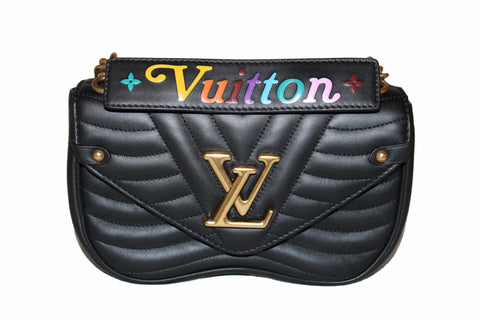 Authentic Louis Vuitton Black New Wave Chain PM Hand/Shoulder/Crossbody Bag