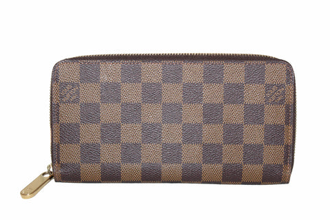 Authentic Louis Vuitton Damier Ebene Zippy Wallet