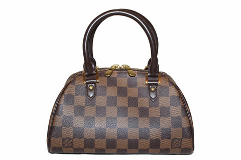 Authentic Louis Vuitton Damier Ebene Mini Ribera Hand Bag