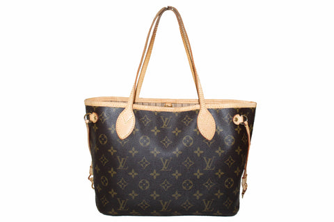 Authentic Louis Vuitton Classic Monogram Neverfull PM Tote Shoulder Bag