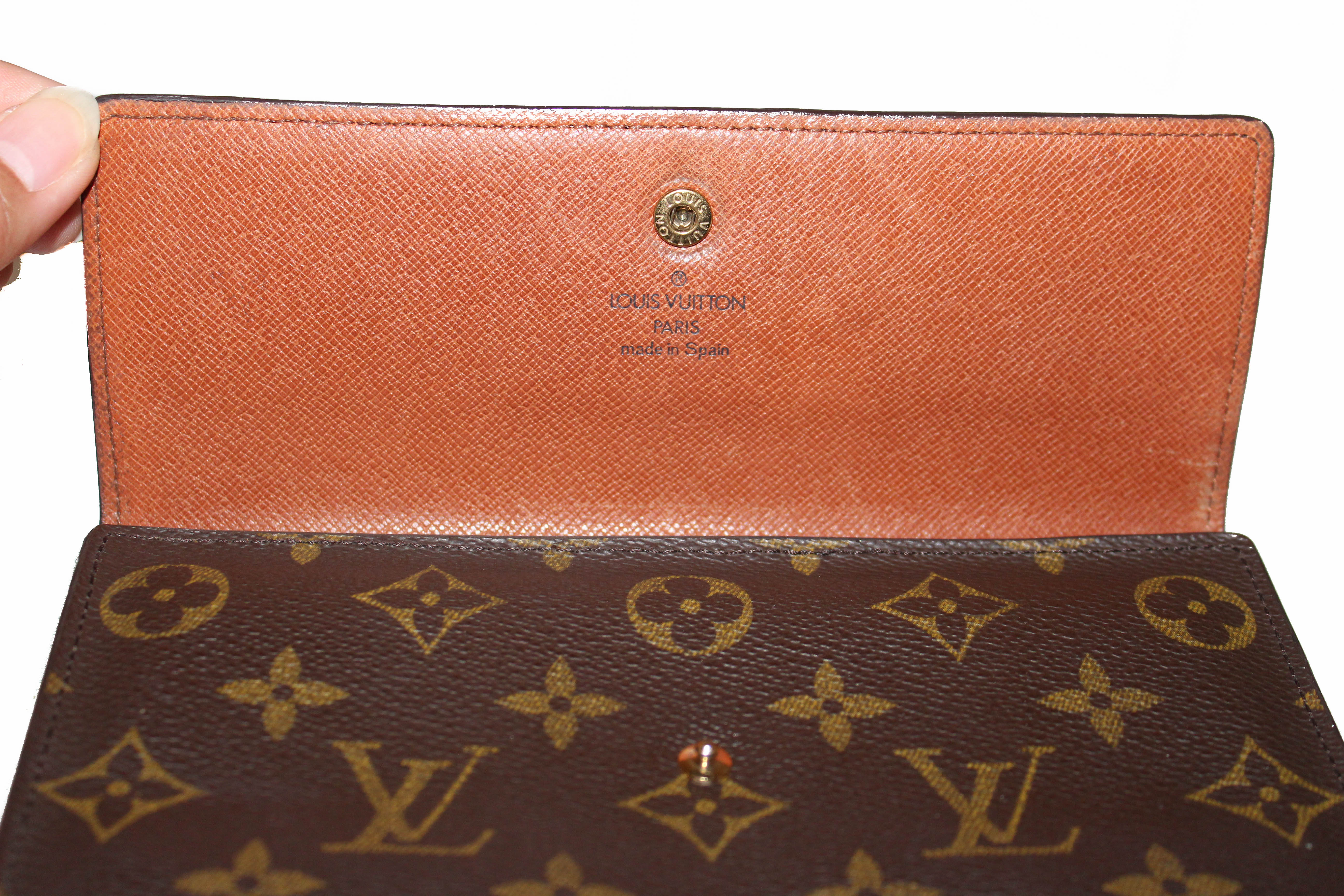 Authentic Louis Vuitton Brown Trifold Monogram Men's Wallet