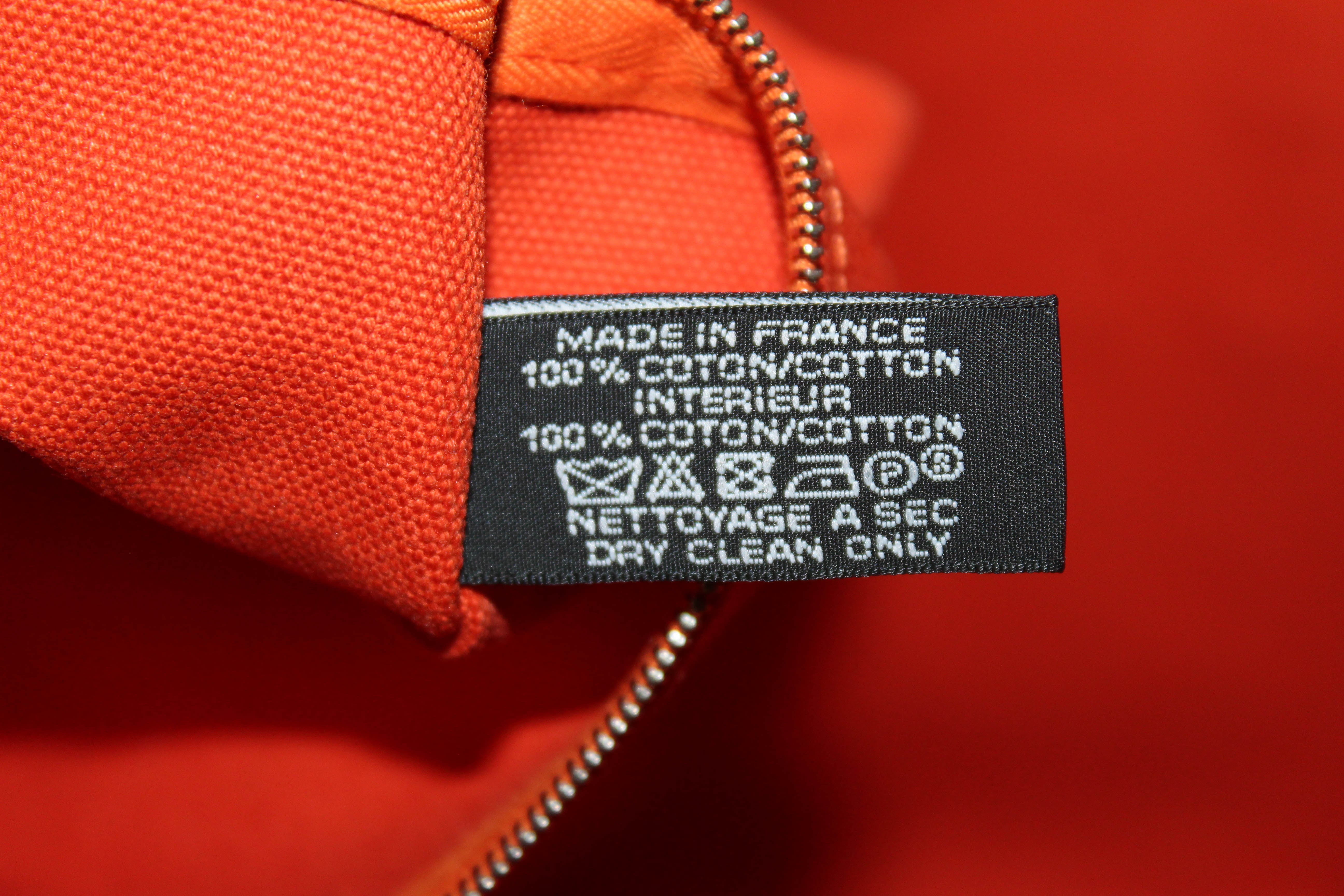 Hermès bag strap 50mm in orange & brown canvas - DOWNTOWN UPTOWN Genève