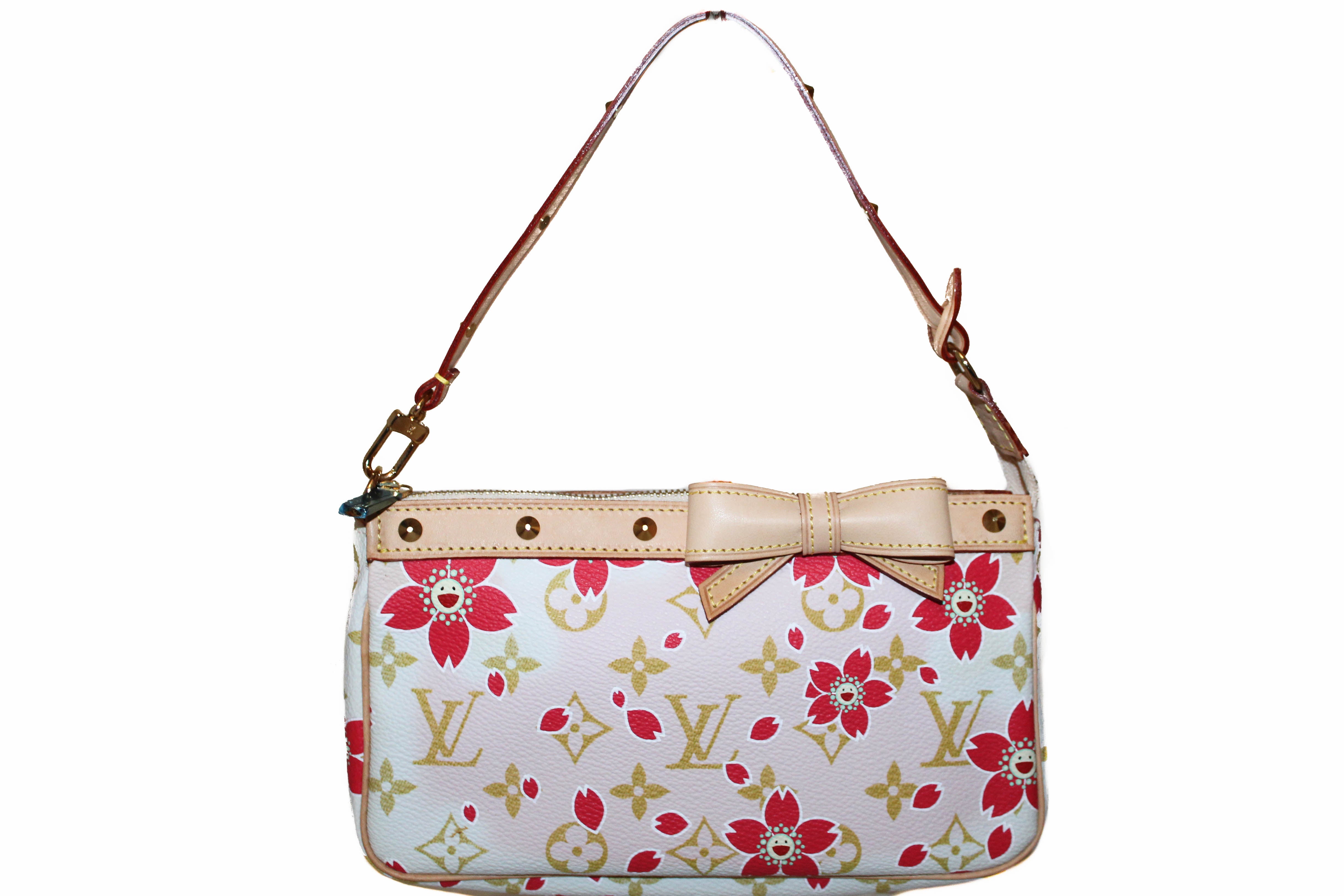 Authentic New Louis Vuitton Cherry Blossom Pochette Pouch Shoulder