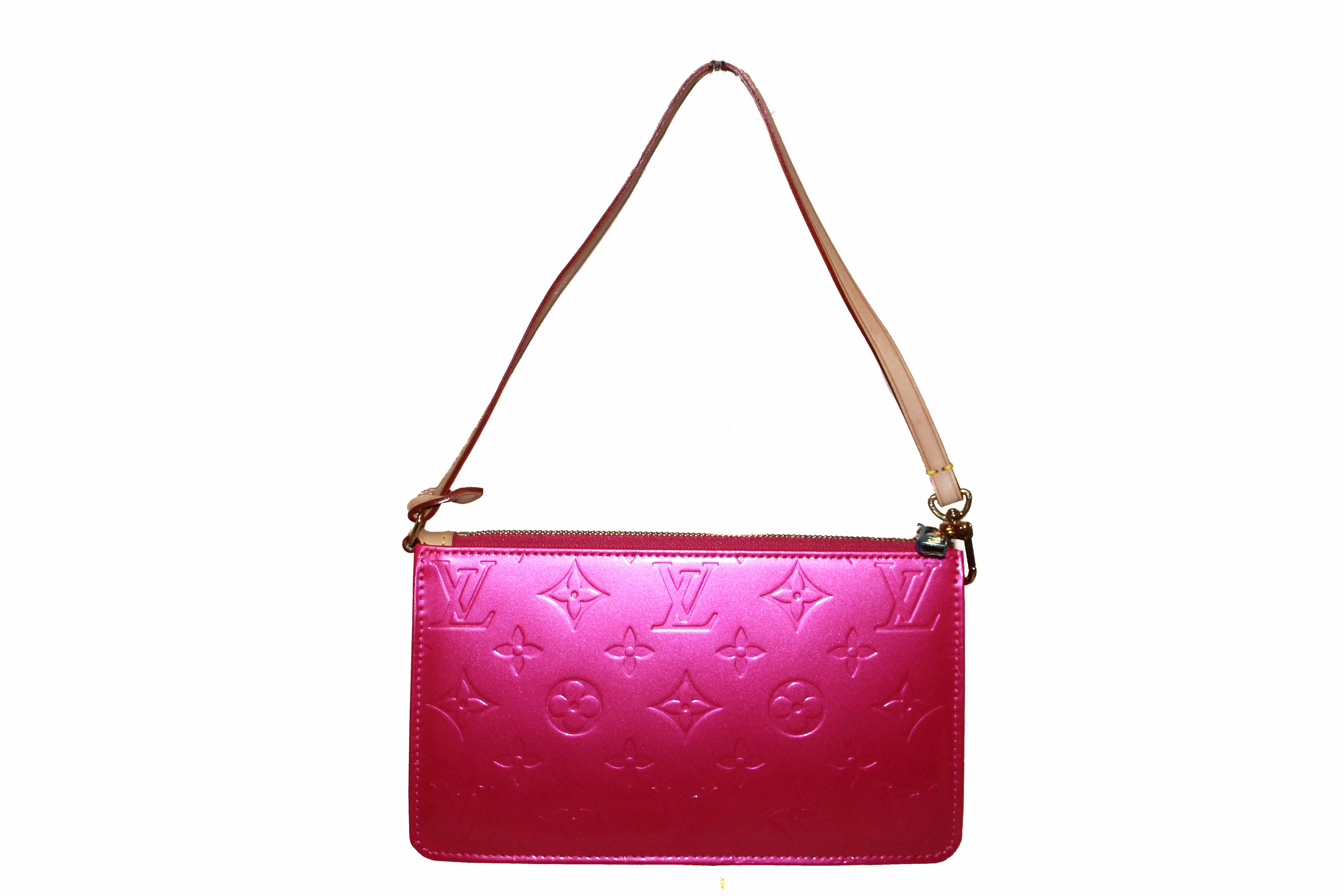 Authentic New Louis Vuitton Pink Monogram Vernis Leather Lexington