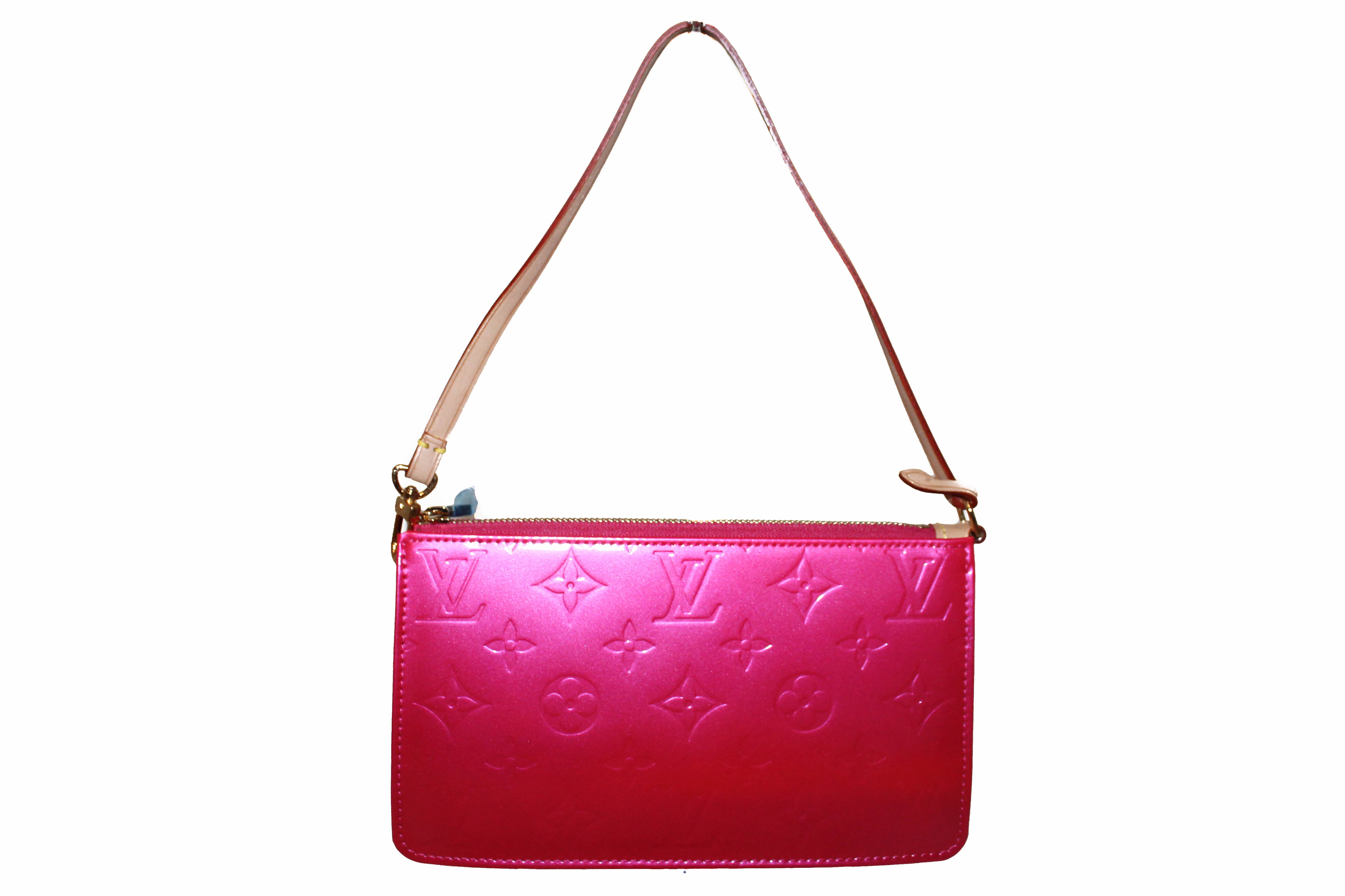 Authentic New Louis Vuitton Pink Monogram Vernis Leather Lexington Pochette  Bag