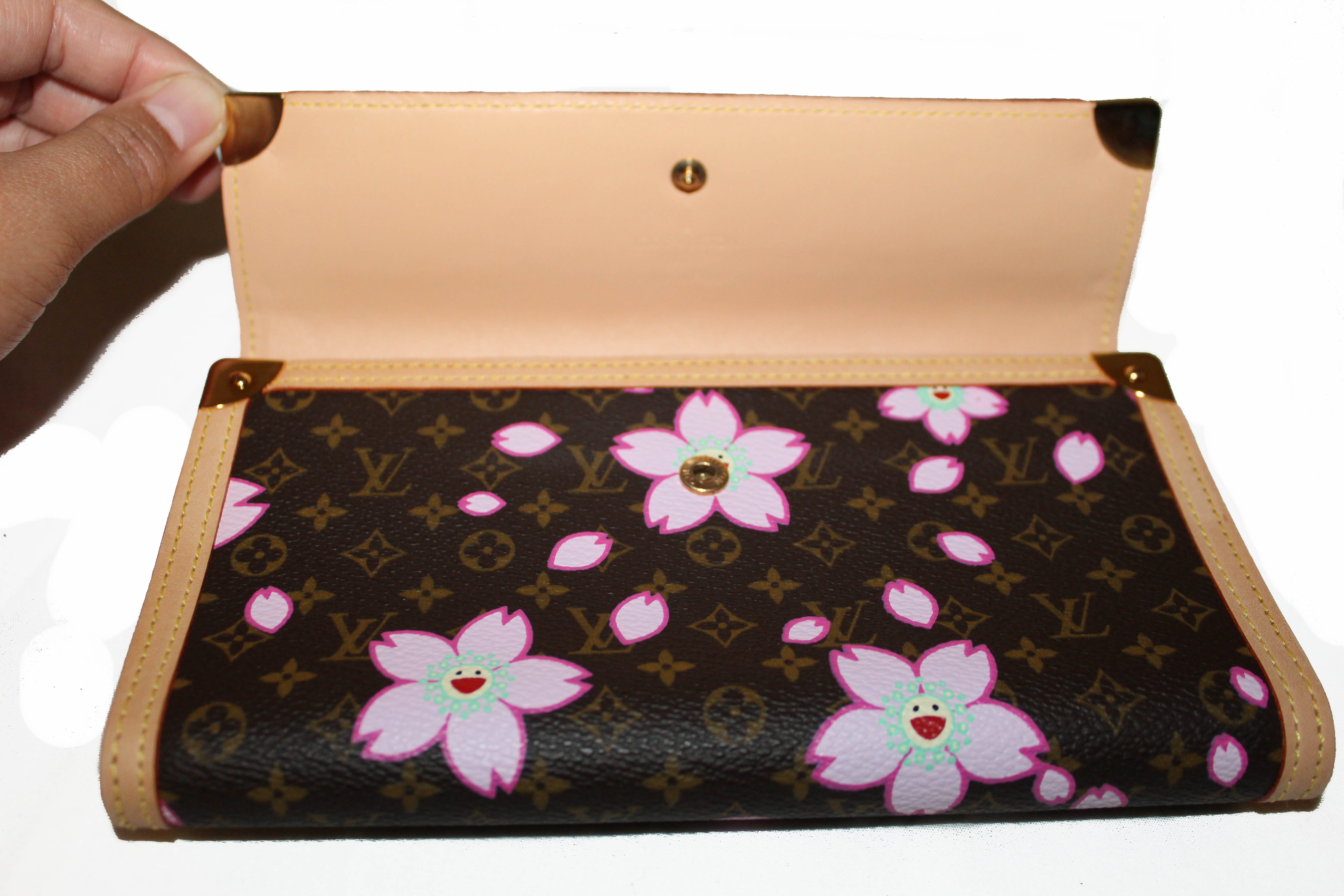 Authentic New Louis Vuitton Pink Cherry Blossom Tri-Fold PTI Wallet – Paris  Station Shop