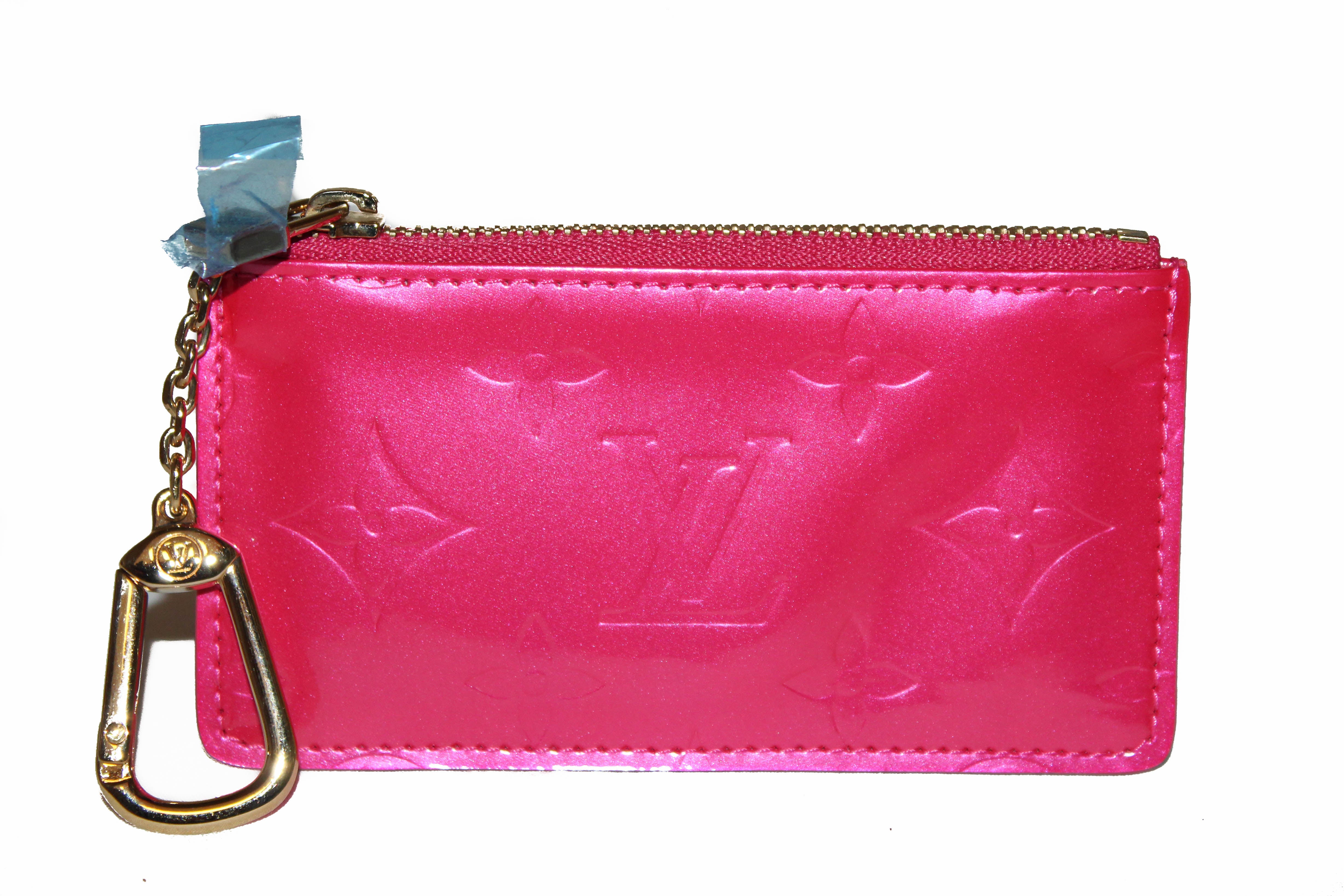 Louis Vuitton Key Pouch Monogram Vernis Hot Pink in Patent Leather