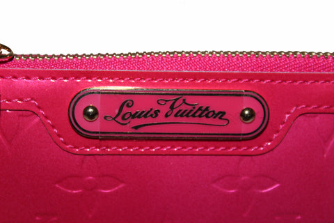 Authentic New Louis Vuitton Pink Vernis Pochette Cle Key Coin Pouch Case