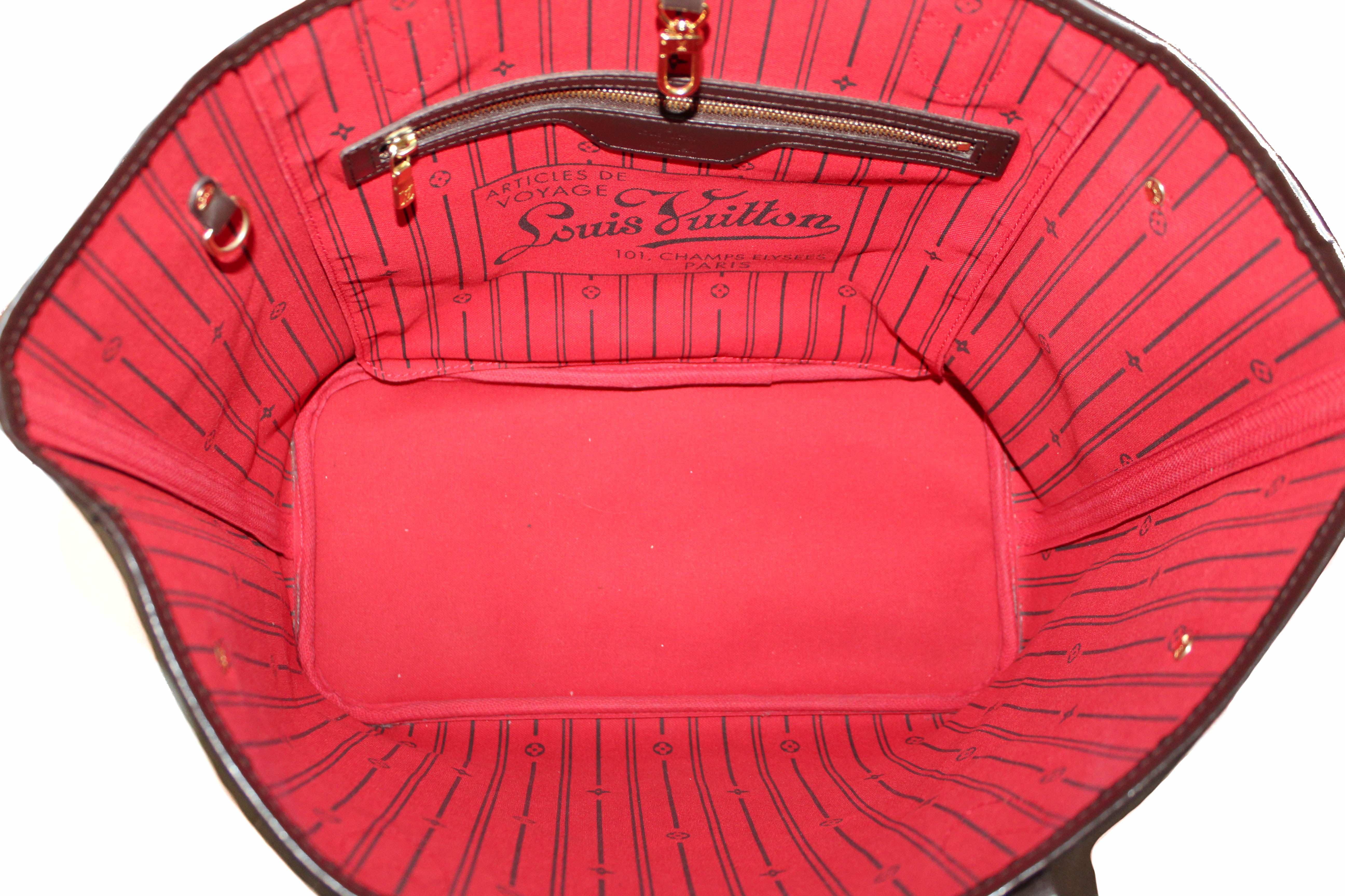 Authentic Louis Vuitton Damier Ebene Neverfull Tote Shoulder Bag