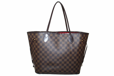 Authentic Louis Vuitton Damier Ebene Neverfull Tote Shoulder Bag