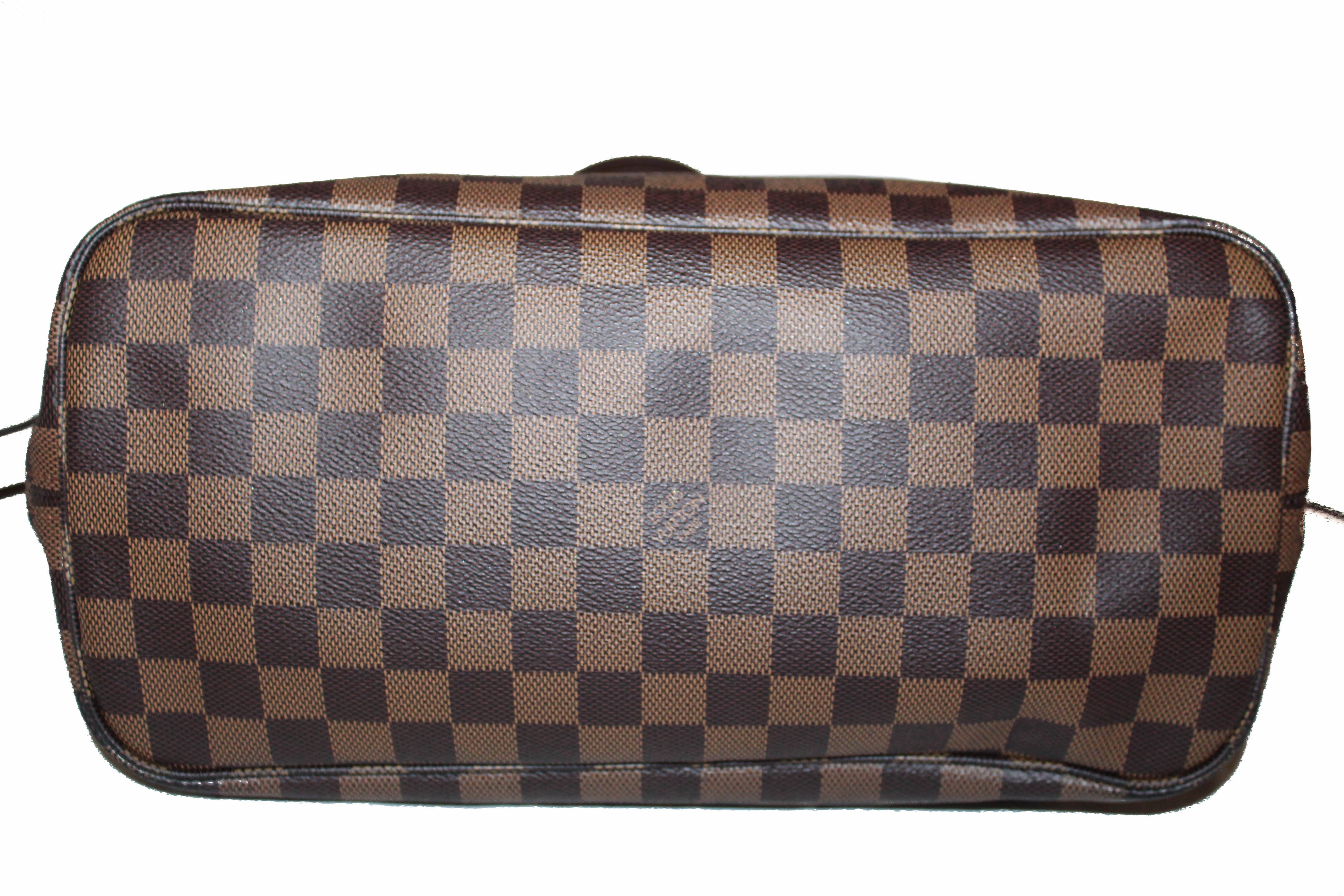 Authentic Louis Vuitton Damier Ebene Canvas Neverfull Tote Shoulder Bag