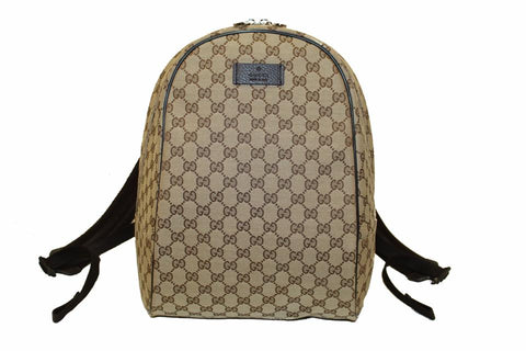 Authentic New Gucci Brown GG Fabric Monogram Canvas Backpack