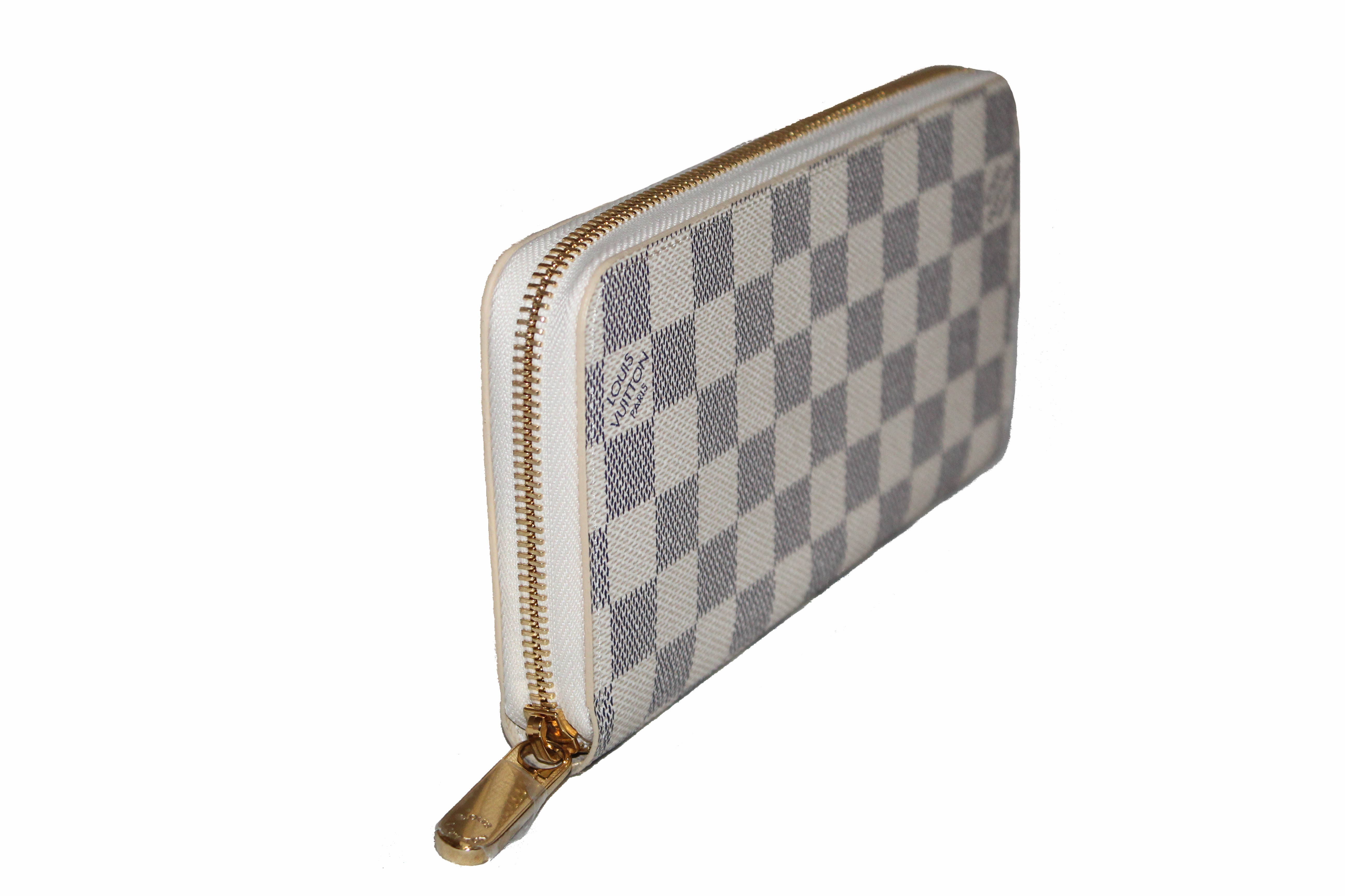 Azur Canvas Louis Vuitton Damier Zip Wallet Authentic New Louis