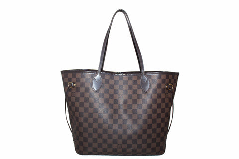 Authentic Louis Vuitton Damier Canvas Neverfull MM Shoulder Tote Bag